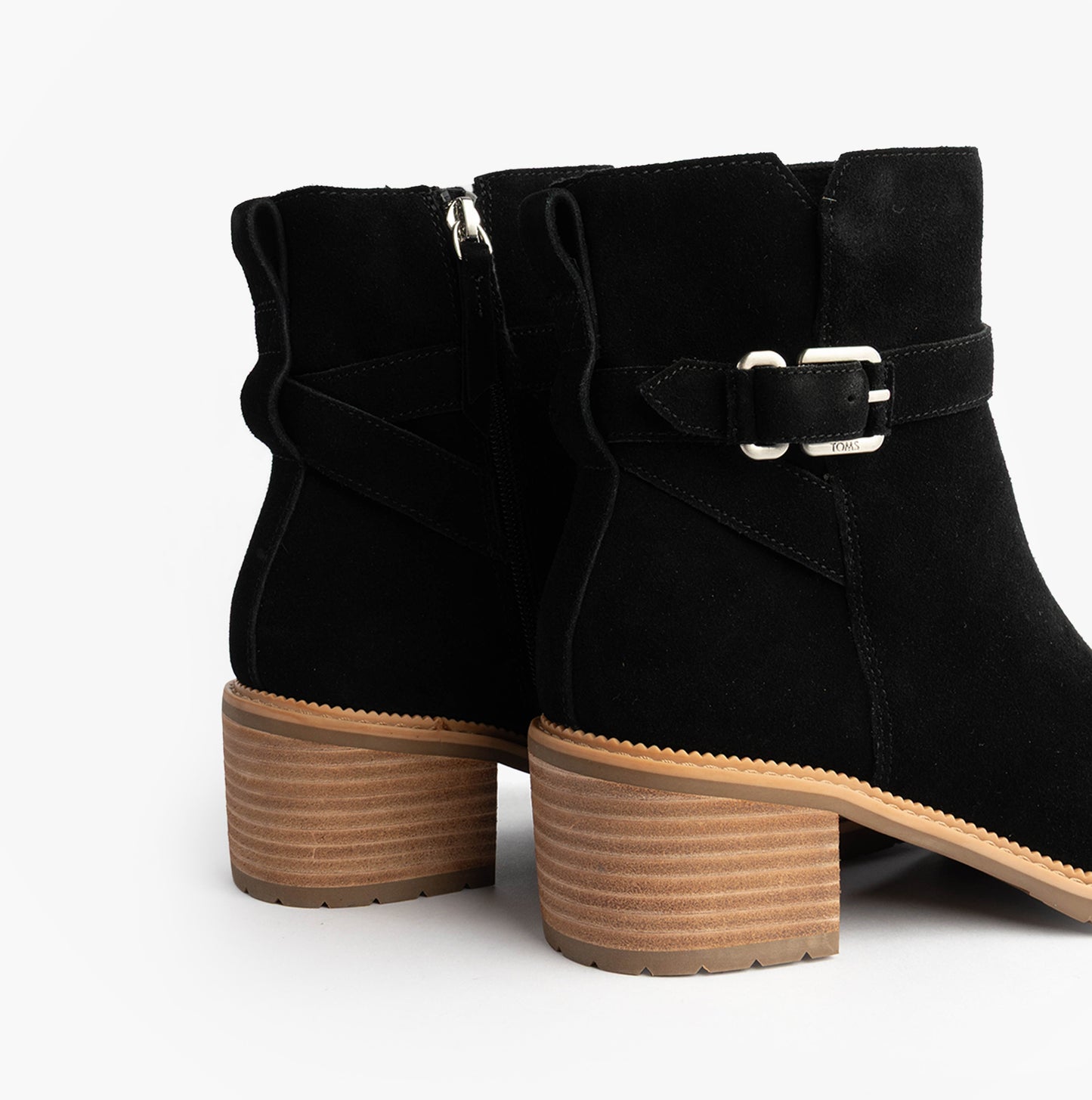 HAILEY BUCKLE Womens Ankle Boots Black