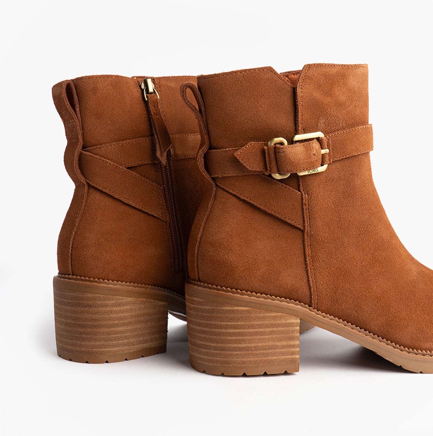 HAILEY BUCKLE Womens Ankle Boots Brown