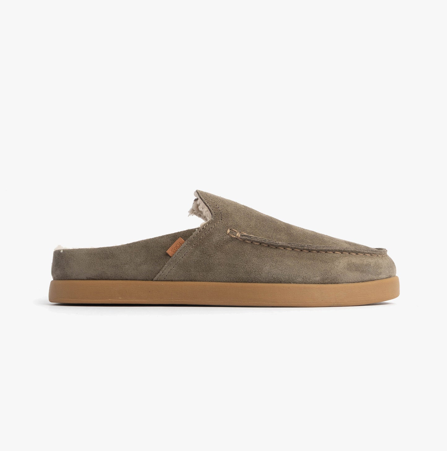 TOMS ALONSO MULE Mens Faux Shearling Lined Slippers Olive