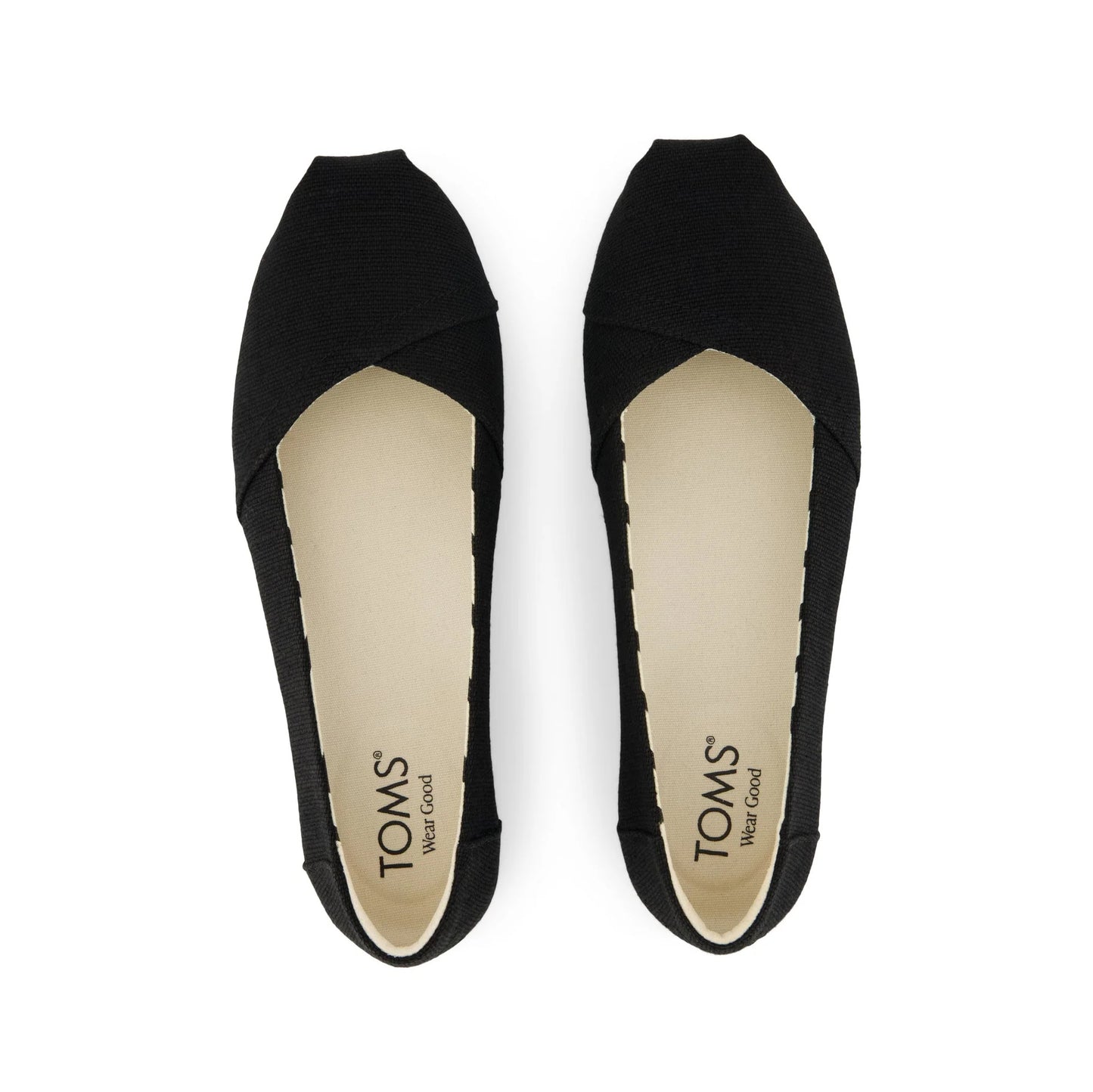 TOMS ALPARGATA BALLET Womens Ballerina Shoes Black
