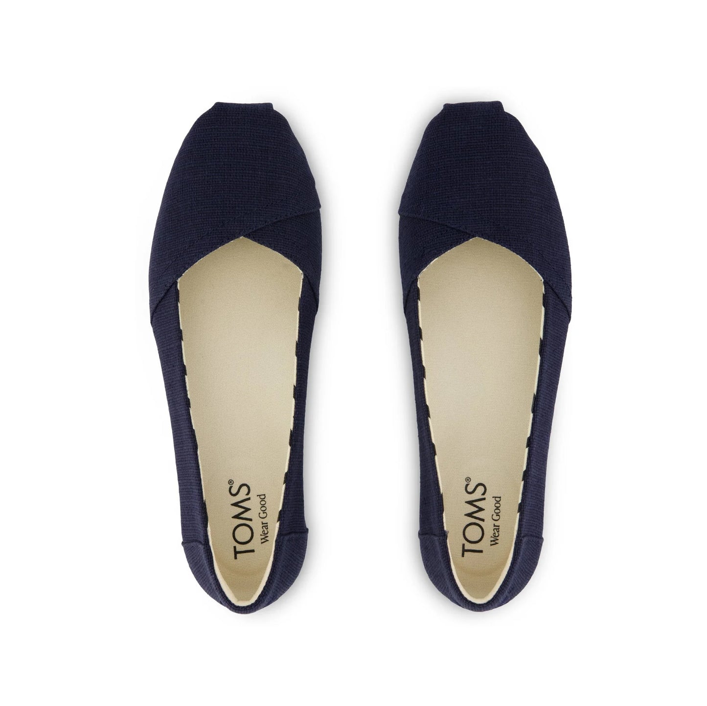 TOMS ALPARGATA BALLET Womens Ballerina Shoes Navy