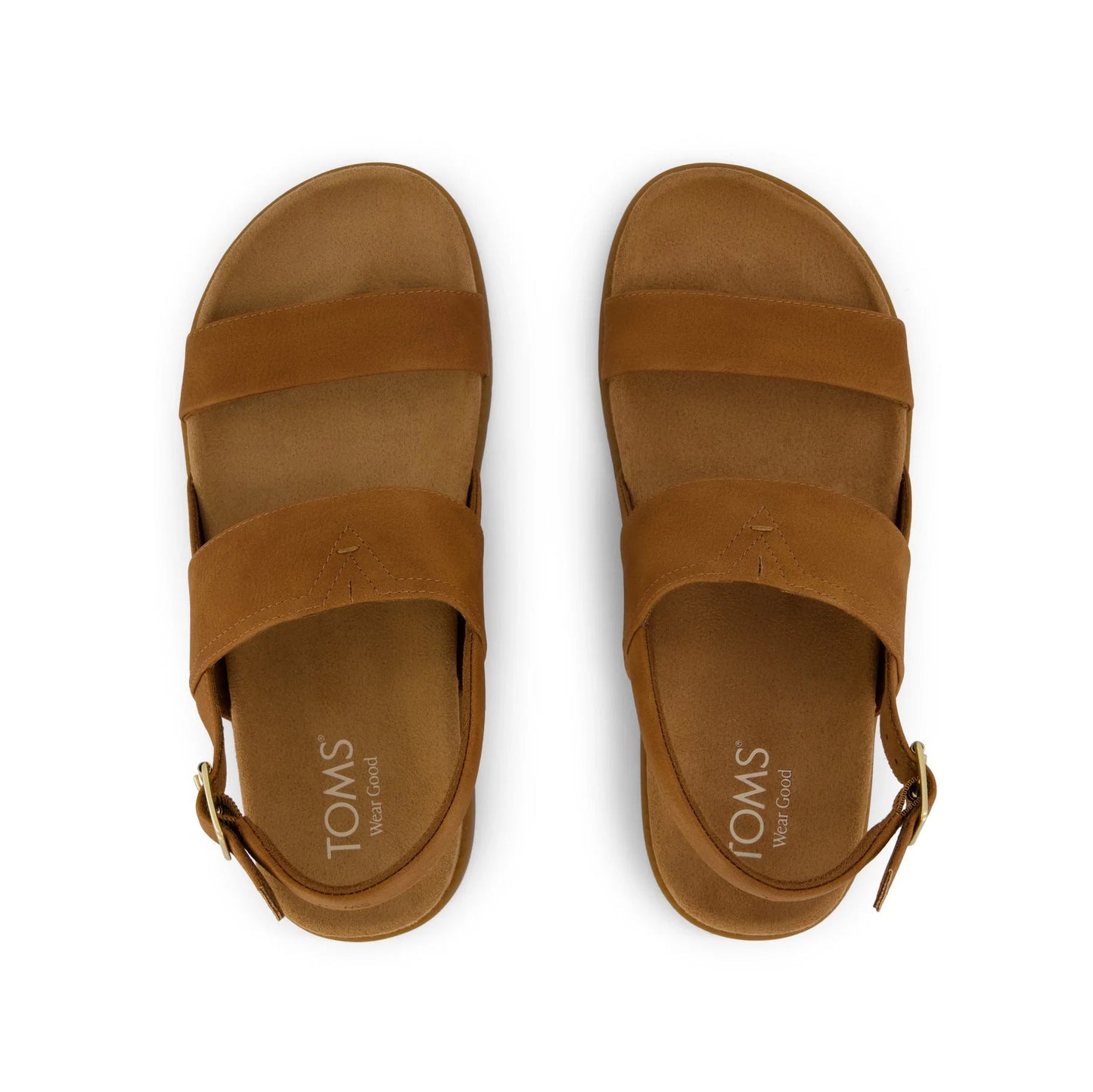 TOMS MARIN Womens Cross Strap Sandals Medium Brown