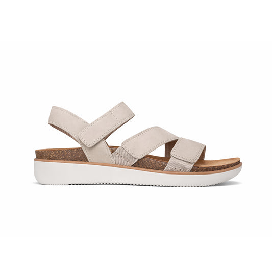 Skechers LIFTED COMFORT Womens Ankle Strap Sandals Taupe