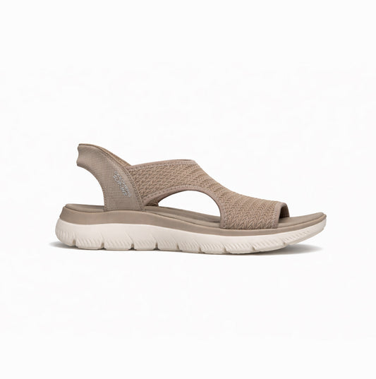 Skechers SUMMITS SANDAL - SWEETLY EVOL Womens Cross Strap Sandals Taupe