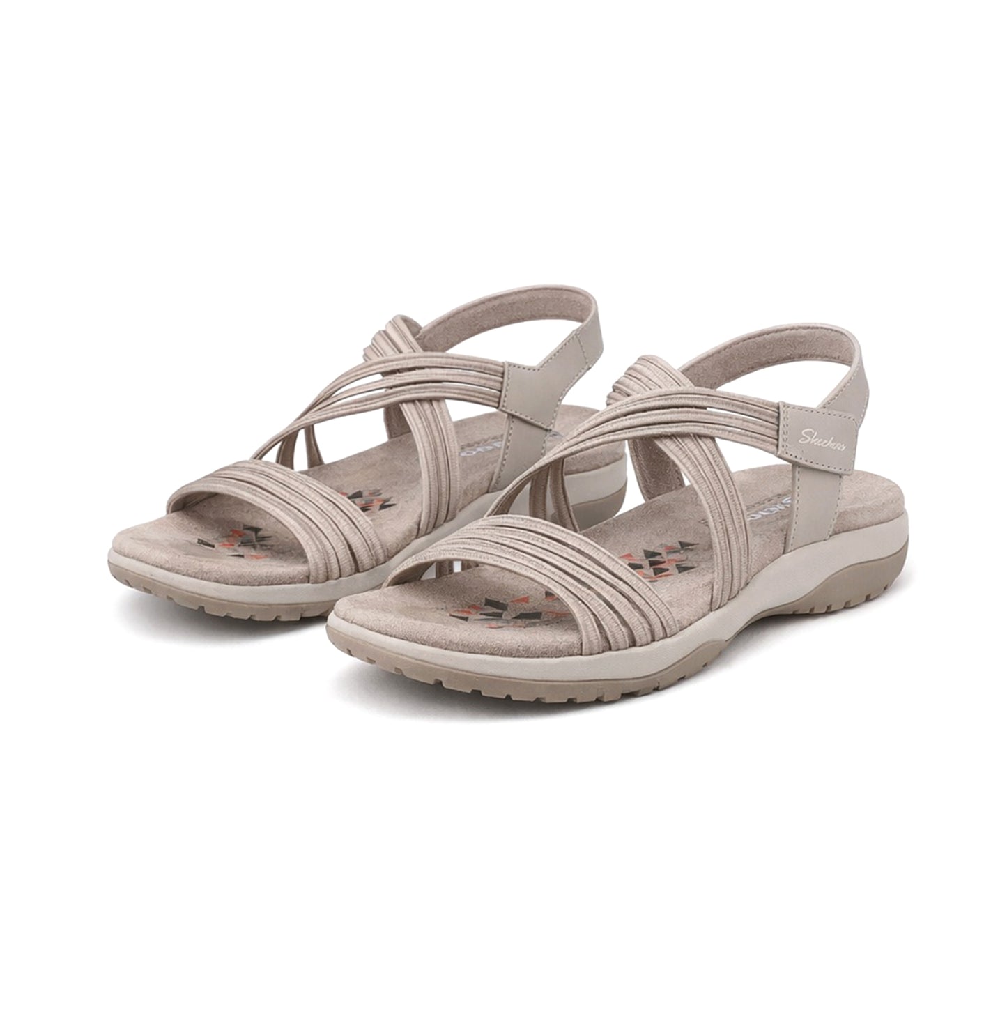 Skechers REGGAE SLIM - SUNNYSIDE 2.0 Womens Cross Strap Sandals Taupe