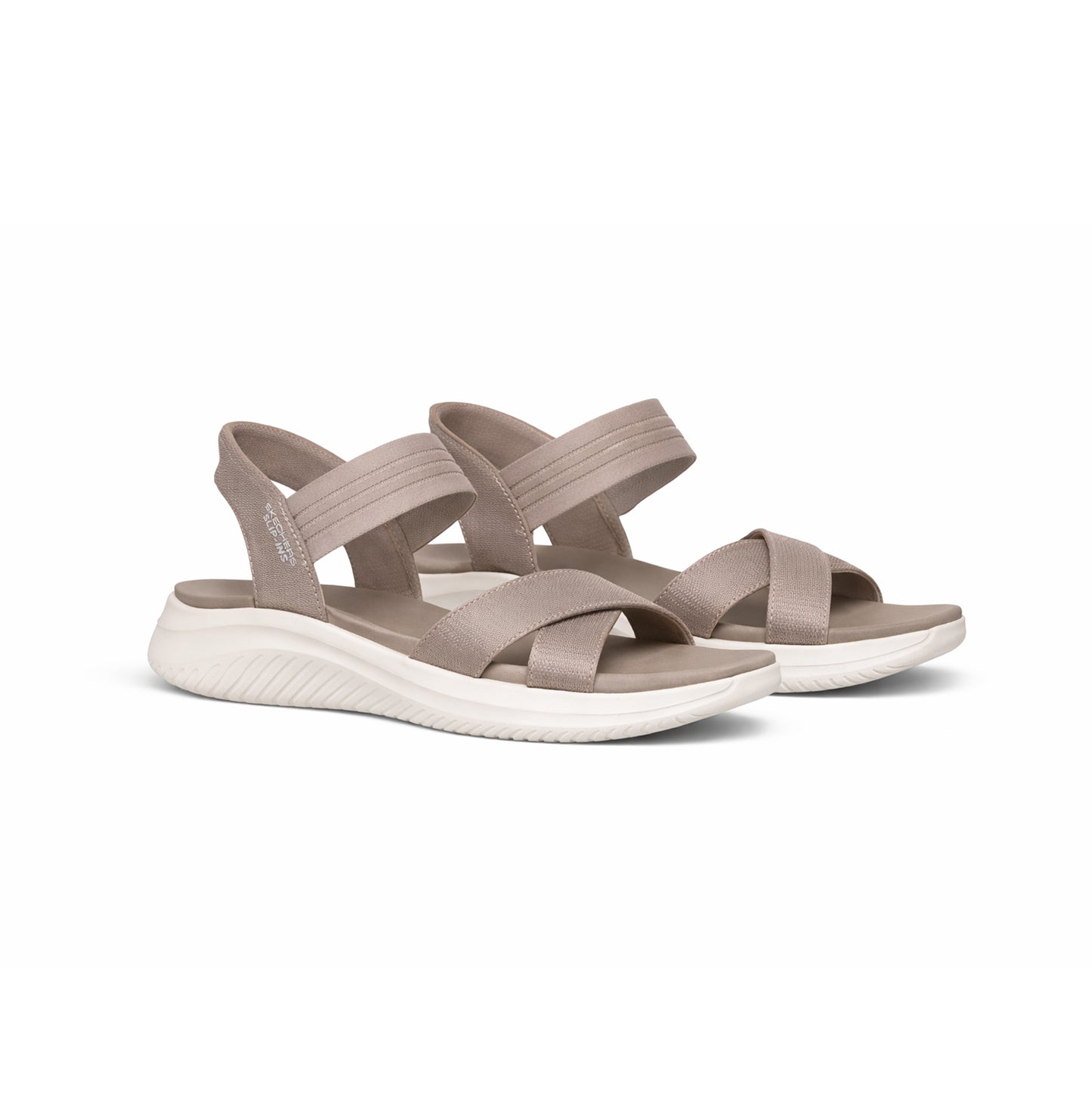 Skechers ULTRA FLEX 3.0 SANDAL - NEVER Womens Ankle Strap Sandals Taupe