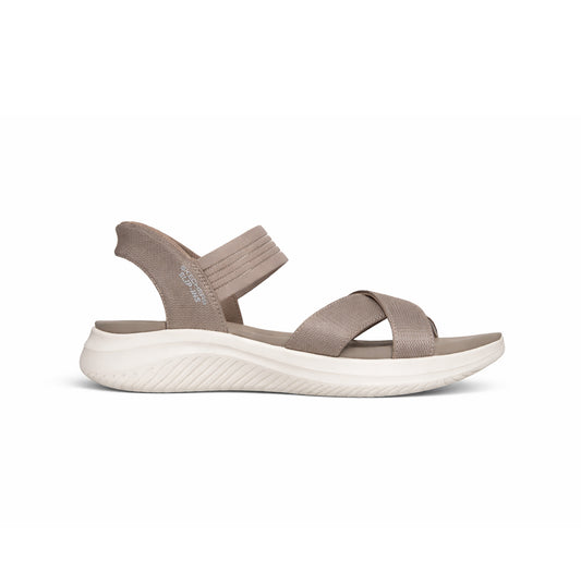 Skechers ULTRA FLEX 3.0 SANDAL - NEVER Womens Ankle Strap Sandals Taupe
