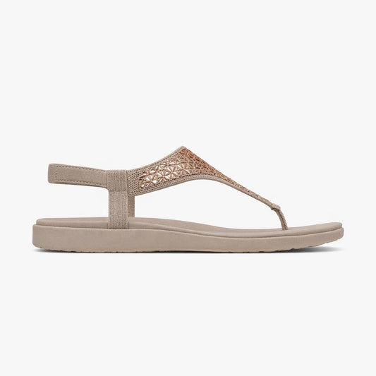 Skechers MEDITATION LUXE-MODERN EVENT Womens Slingback Sandals Taupe