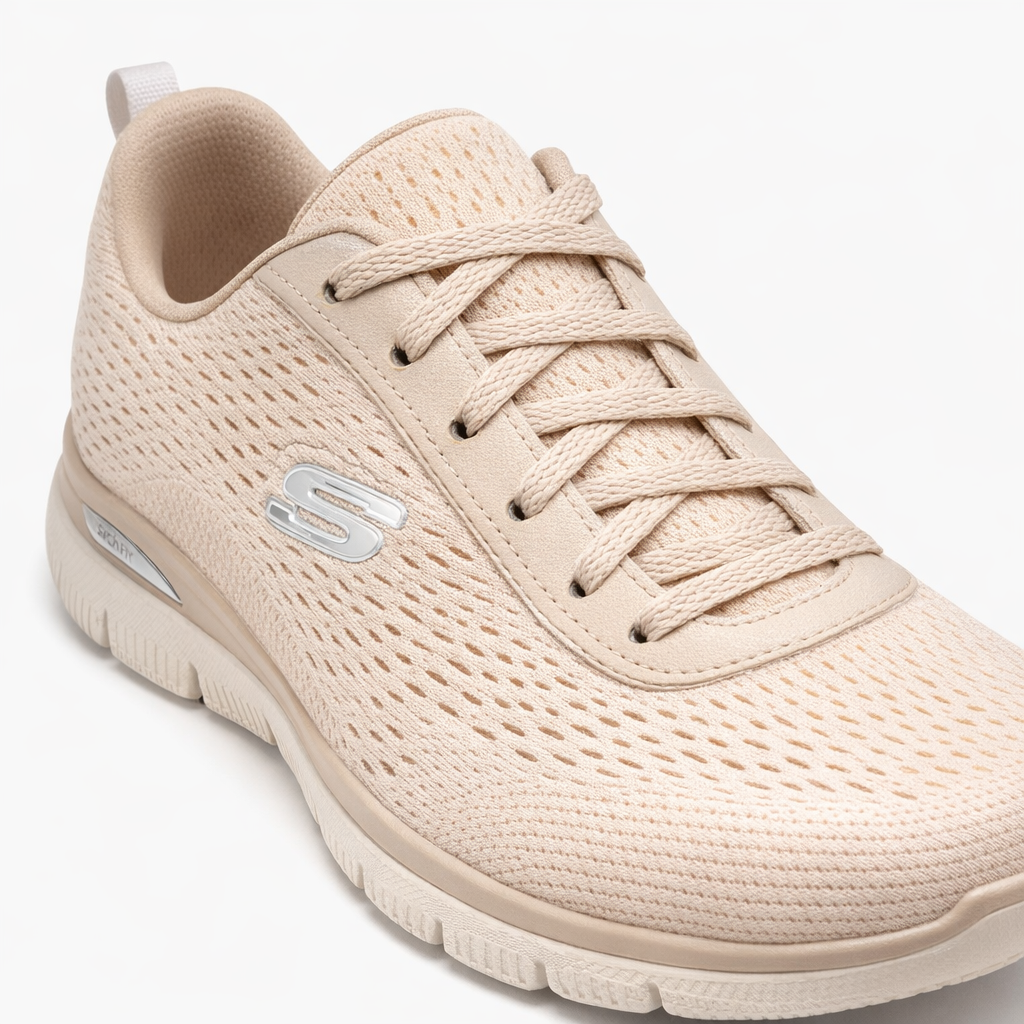 Skechers ARCH FIT SUMMITS - DAILY FLOW Womens Performance Trainers Natural/Taupe