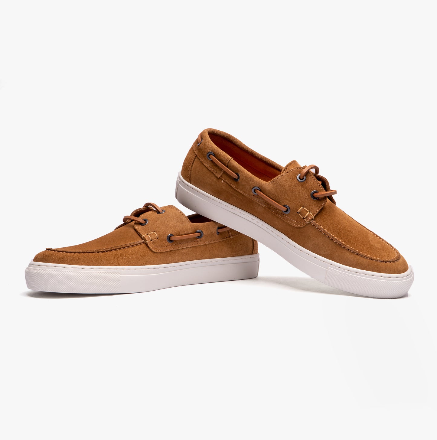 EUENS Mens Boat Shoes Tan