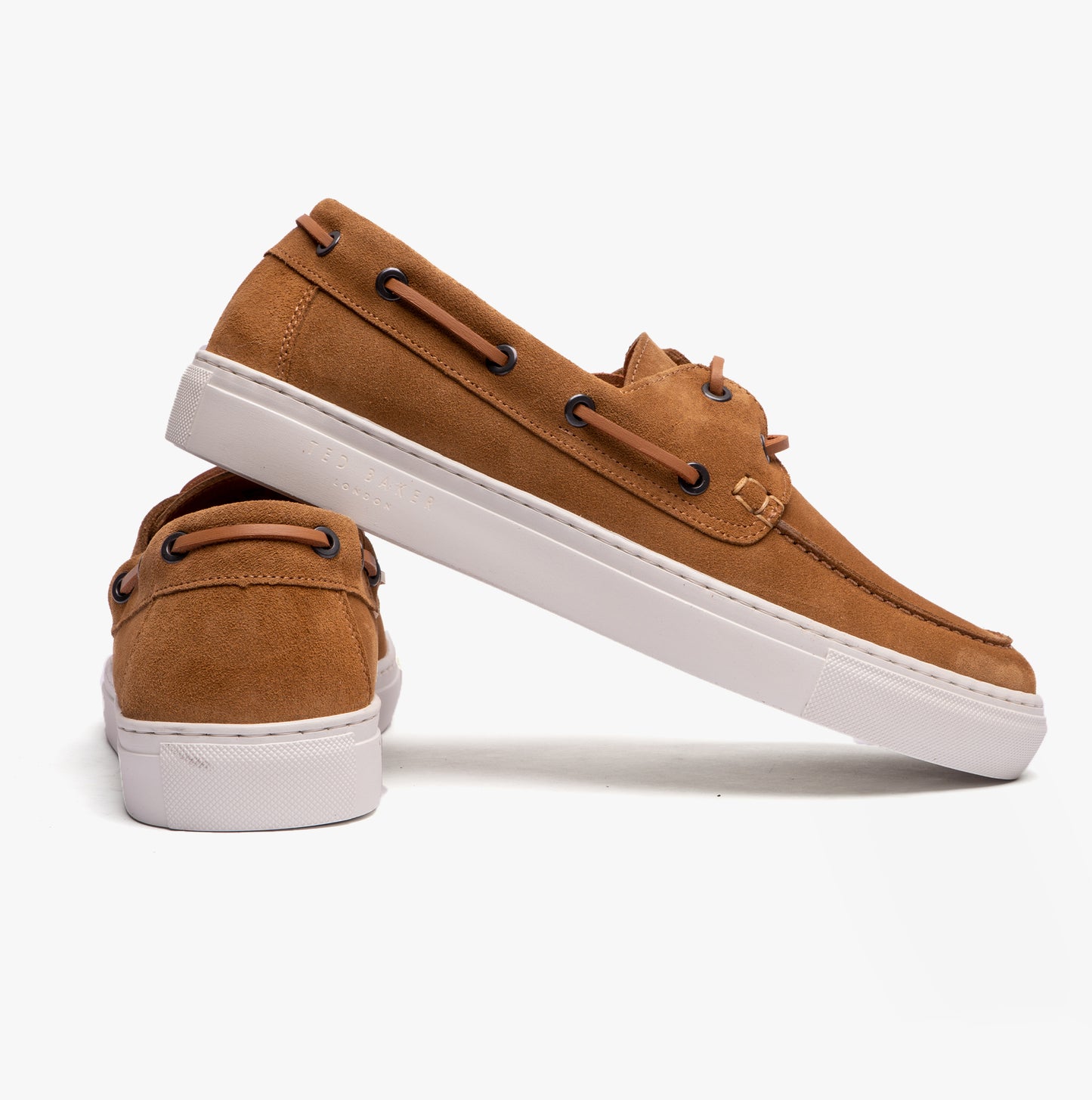 EUENS Mens Boat Shoes Tan