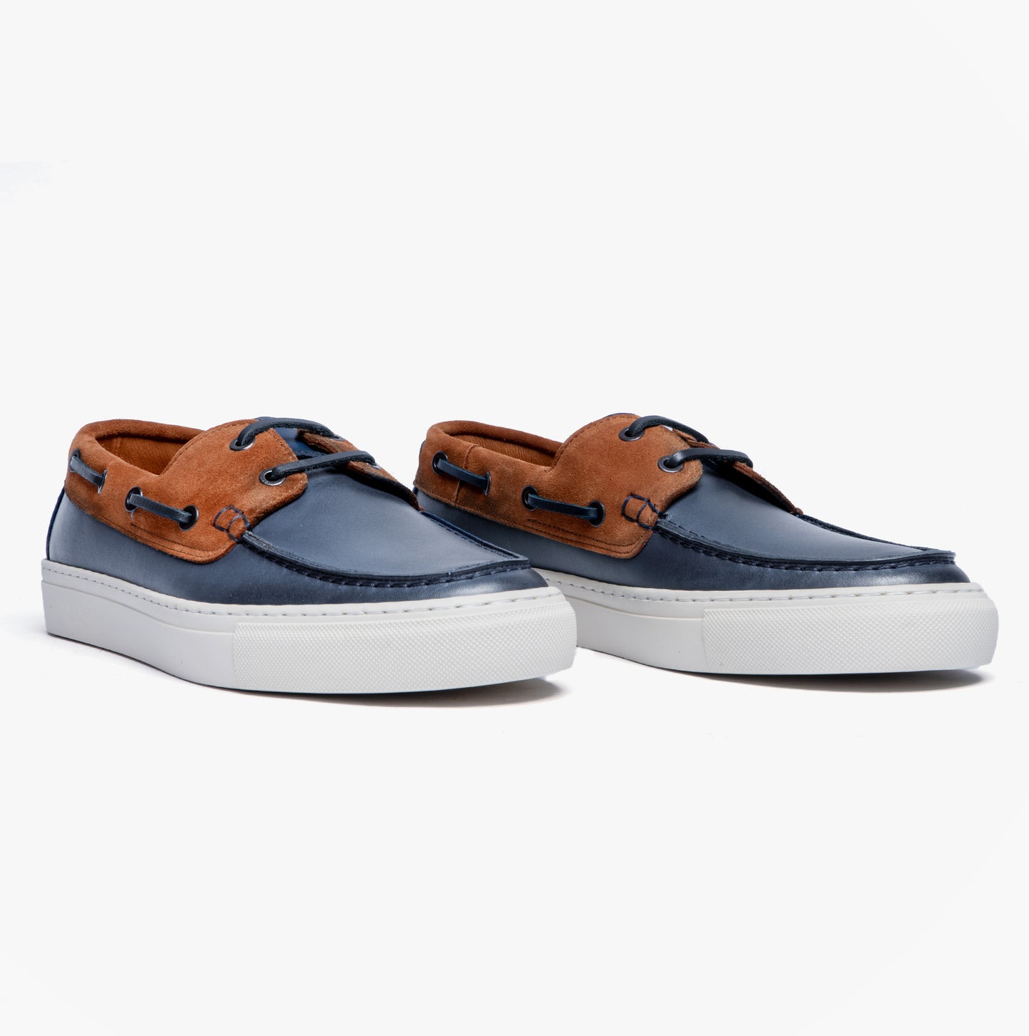 EUENB Mens Boat Shoes Navy