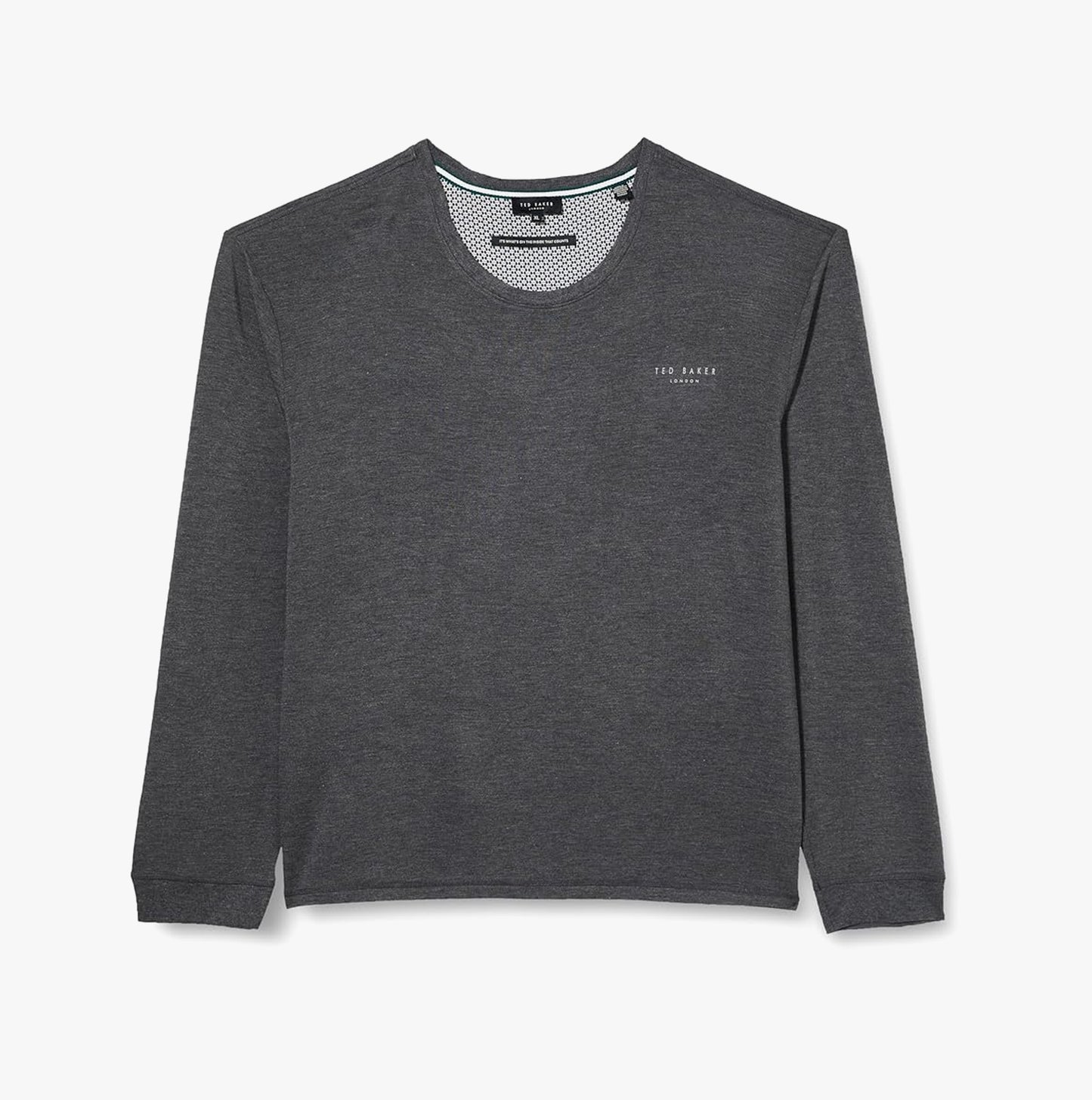 Ted Baker SUPER SOFT Long Sleeve Top Mens Dark Grey
