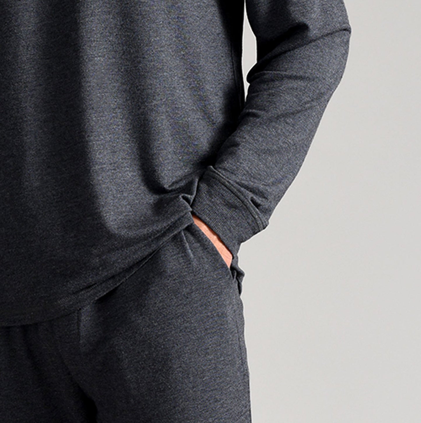 Ted Baker SUPER SOFT Long Sleeve Top Mens Dark Grey