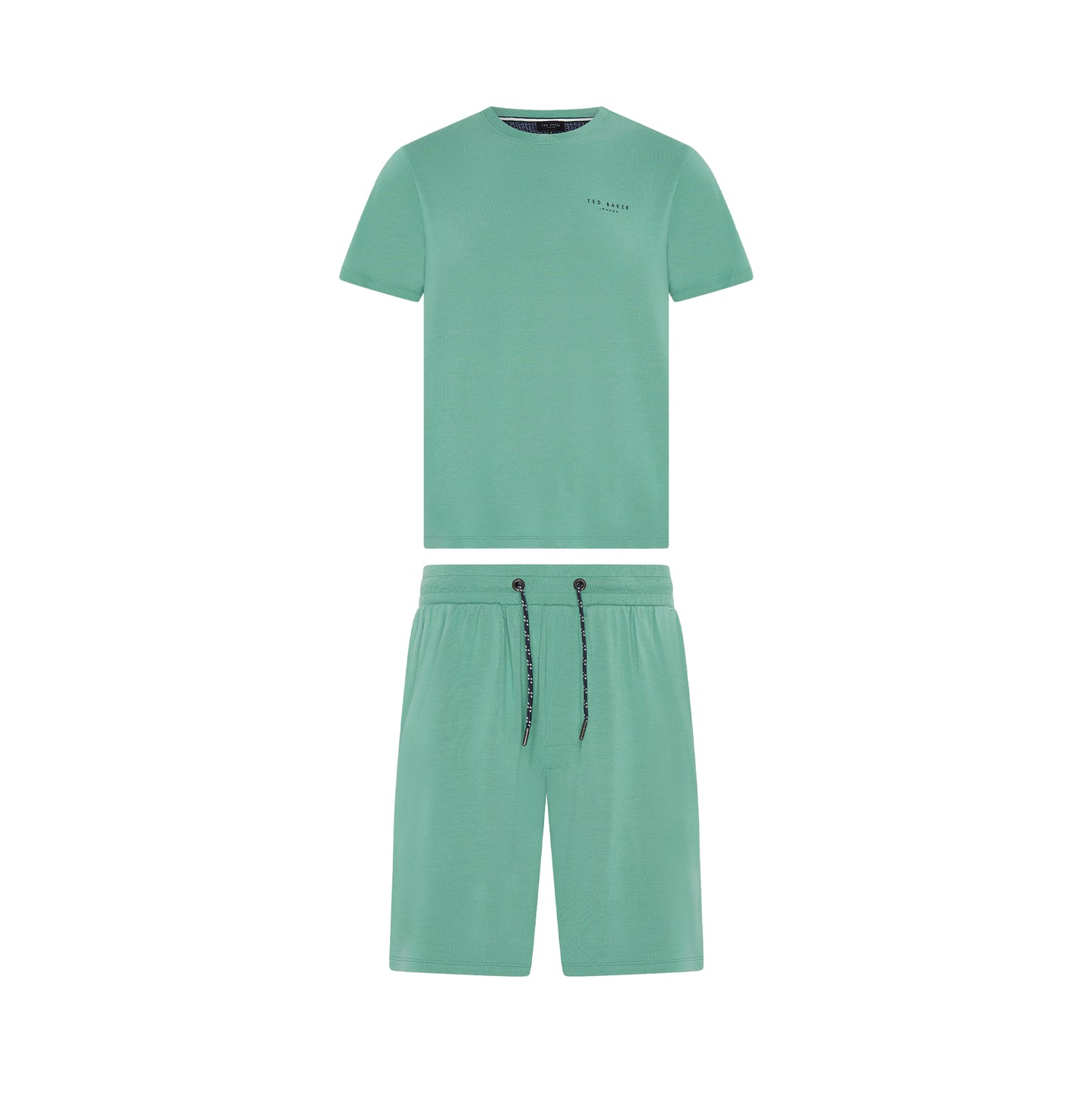 Modal T Shirt And Short Set Mens Loungewear Mint