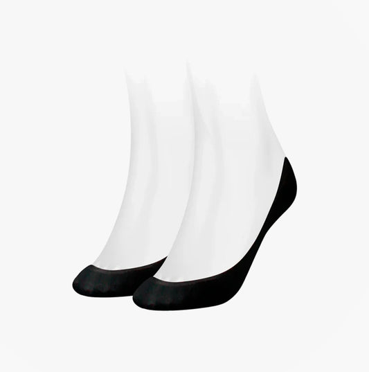 Tommy Hilfiger 2 Pack Womens Ballerina  Socks Black