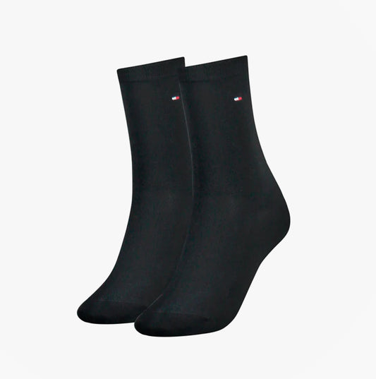 Tommy Hilfiger 2 Pack Womens Crew Socks Navy