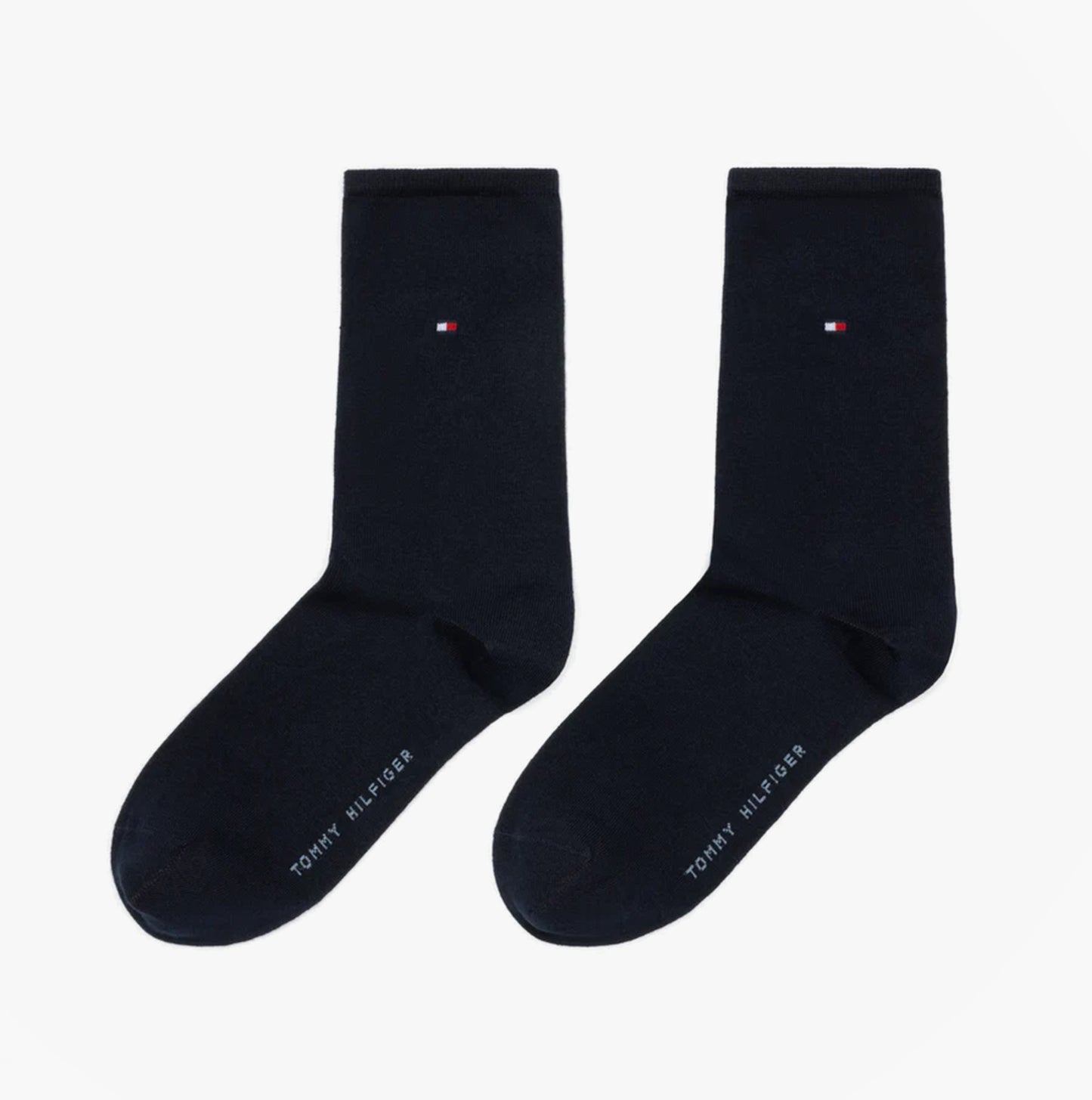 Tommy Hilfiger 2 Pack Womens Crew Socks Navy