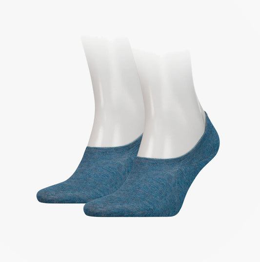 Tommy Hilfiger 2 Pack Mens Invisible Socks Blue