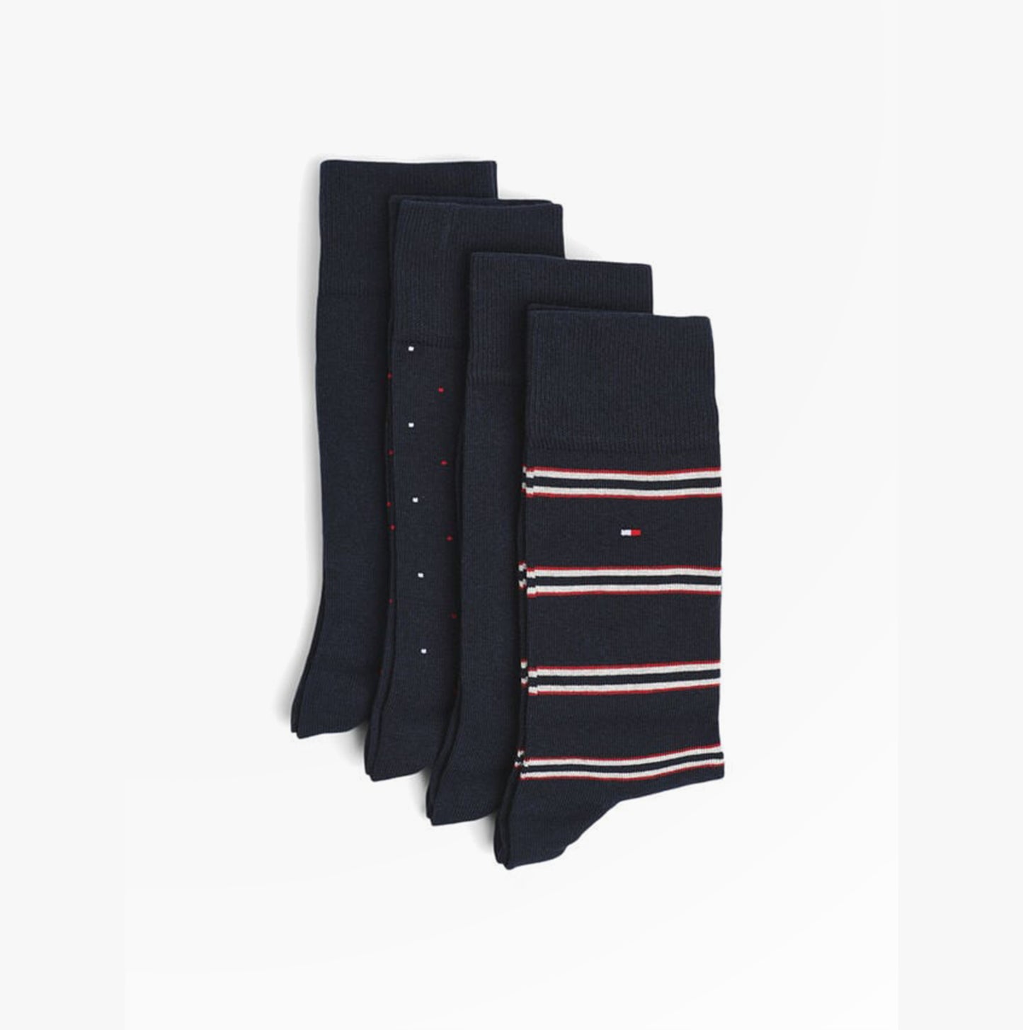 Tommy Hilfiger 4 Pack Giftboxed Classic Mens Crew Socks Navy