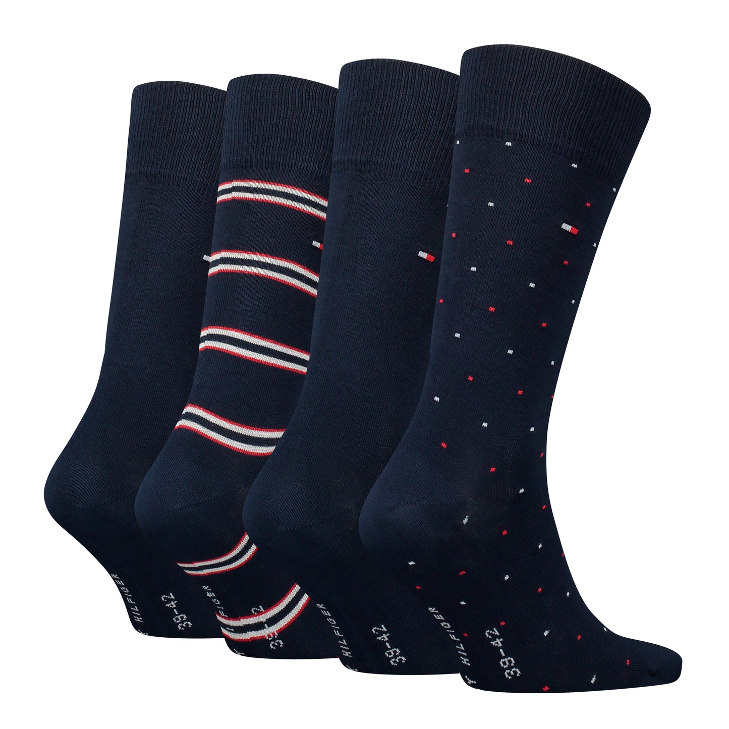 Tommy Hilfiger 4 Pack Giftboxed Classic Mens Crew Socks Navy