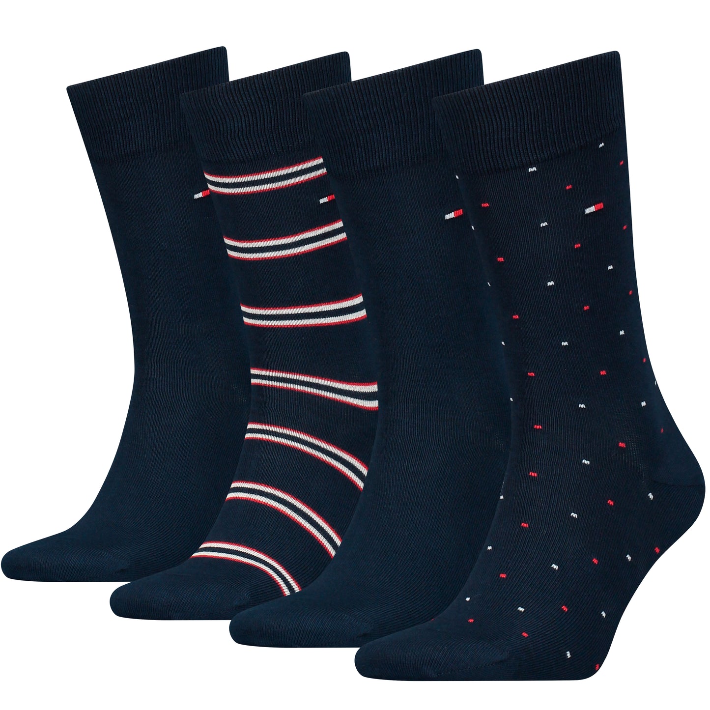 Tommy Hilfiger 4 Pack Giftboxed Classic Mens Crew Socks Navy
