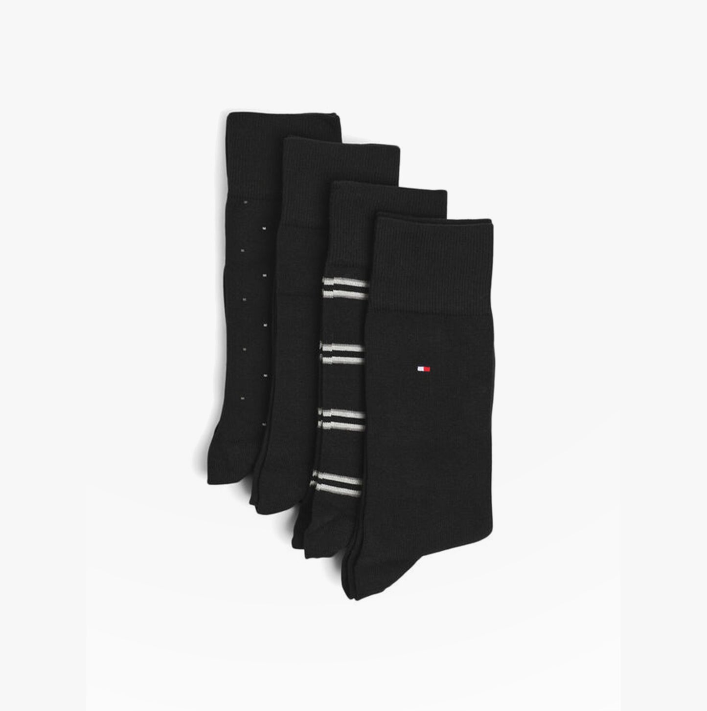 Tommy Hilfiger 4 Pack Giftboxed Classic Mens Crew Socks Black
