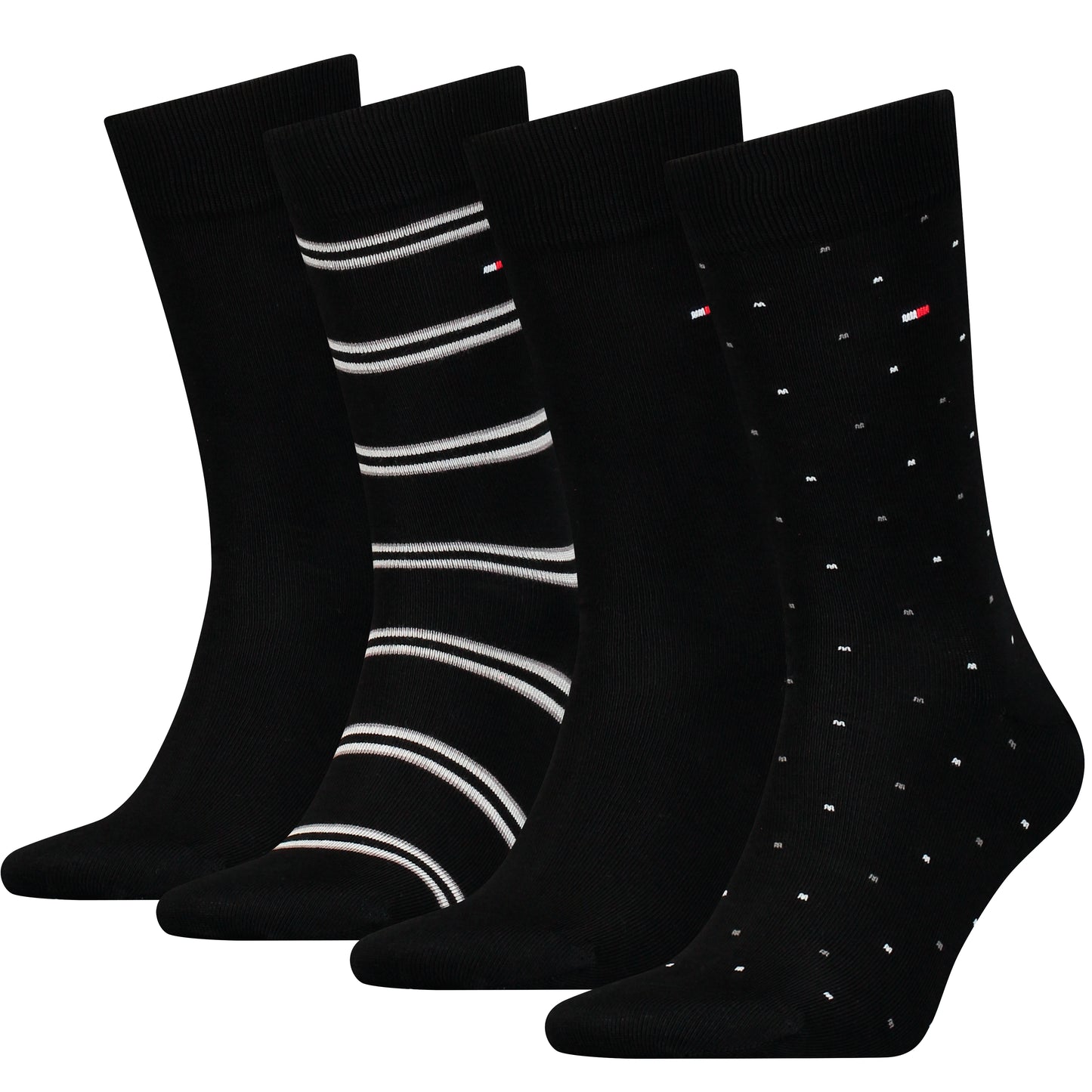 Tommy Hilfiger 4 Pack Giftboxed Classic Mens Crew Socks Black