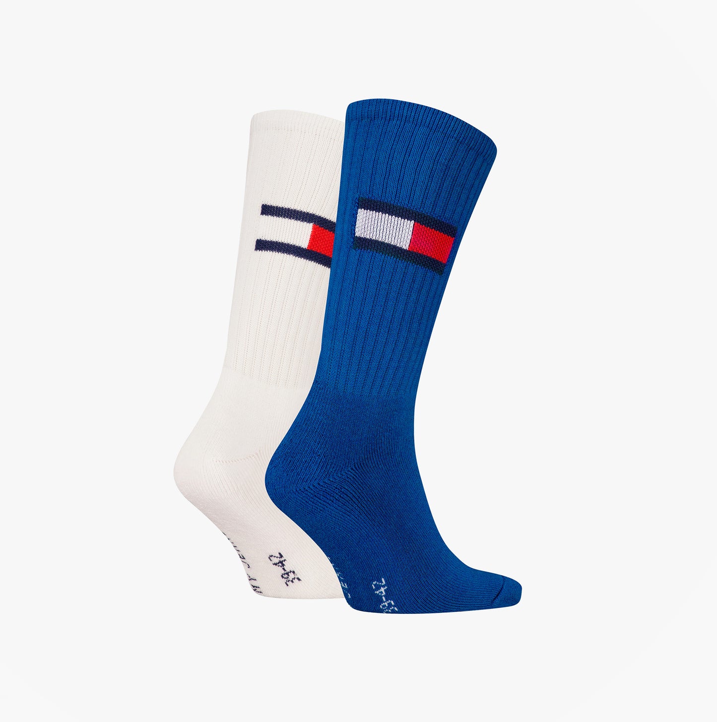 Tommy Hilfiger 2 Pack Trainer Flag Mens Crew Socks Blue/White
