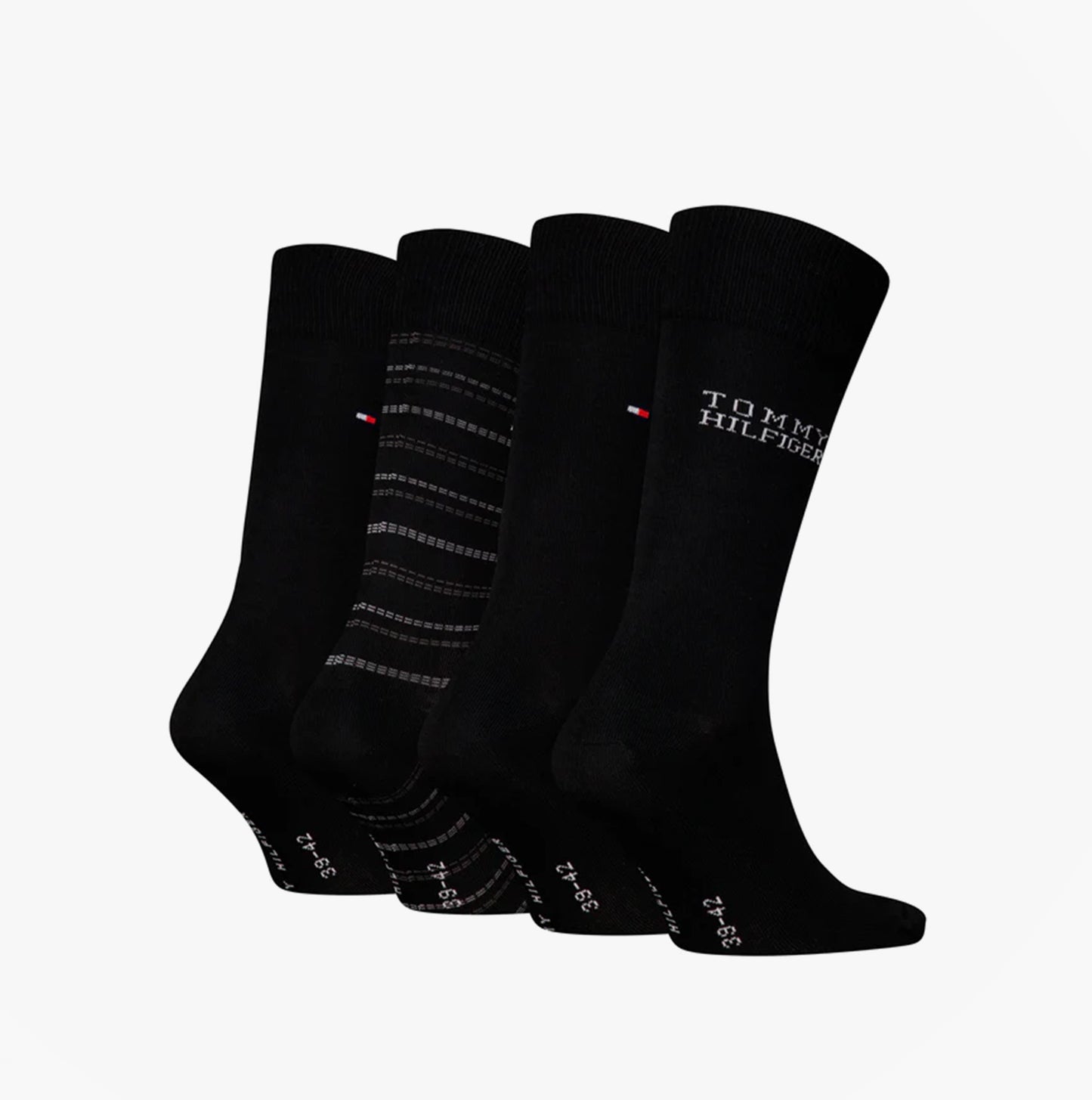 Tommy Hilfiger 4 Pack Giftboxed Classic Mens Crew Socks Black