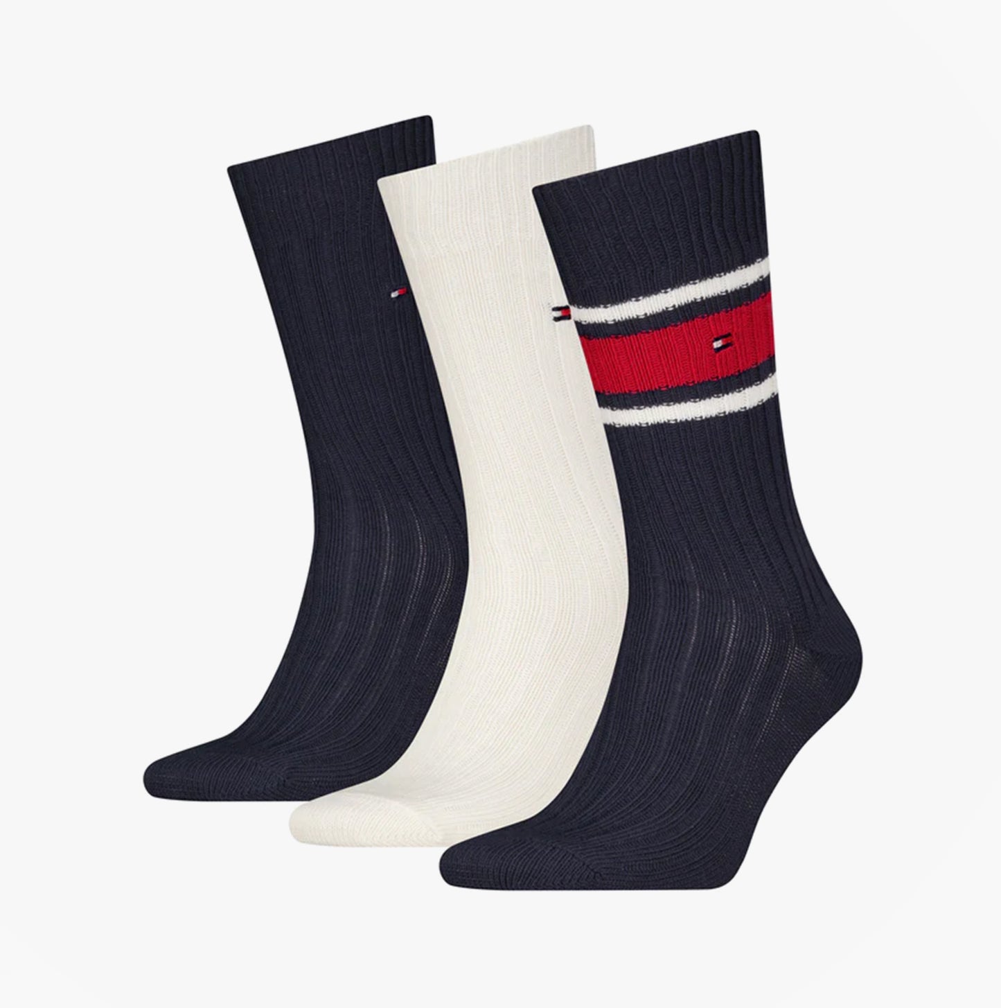 Tommy Hilfiger 3 Pack Giftboxed Classic Mens Crew Socks Navy