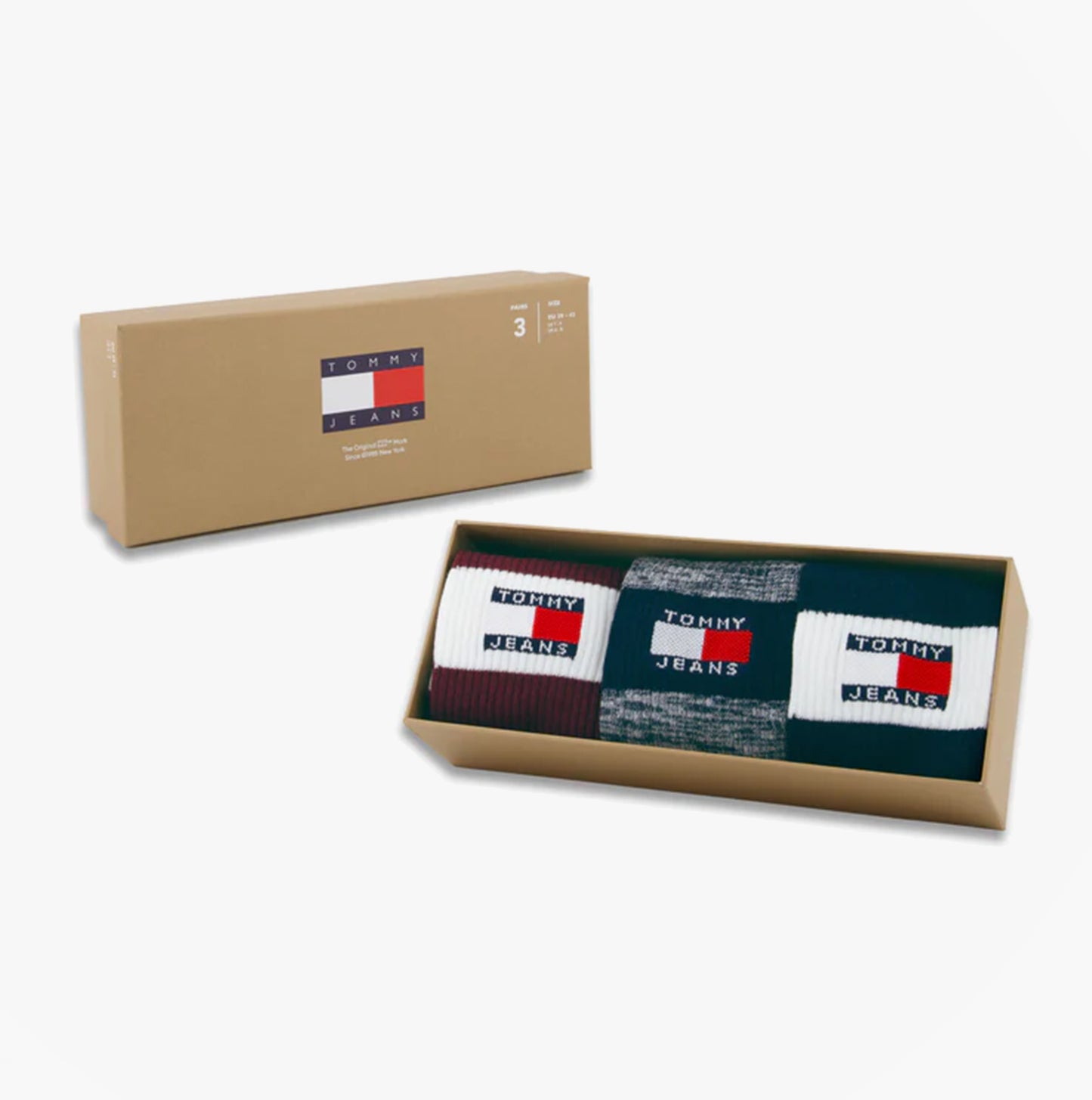 Tommy Hilfiger 3 Pack Trainer Stripe Mens Crew Socks Multi