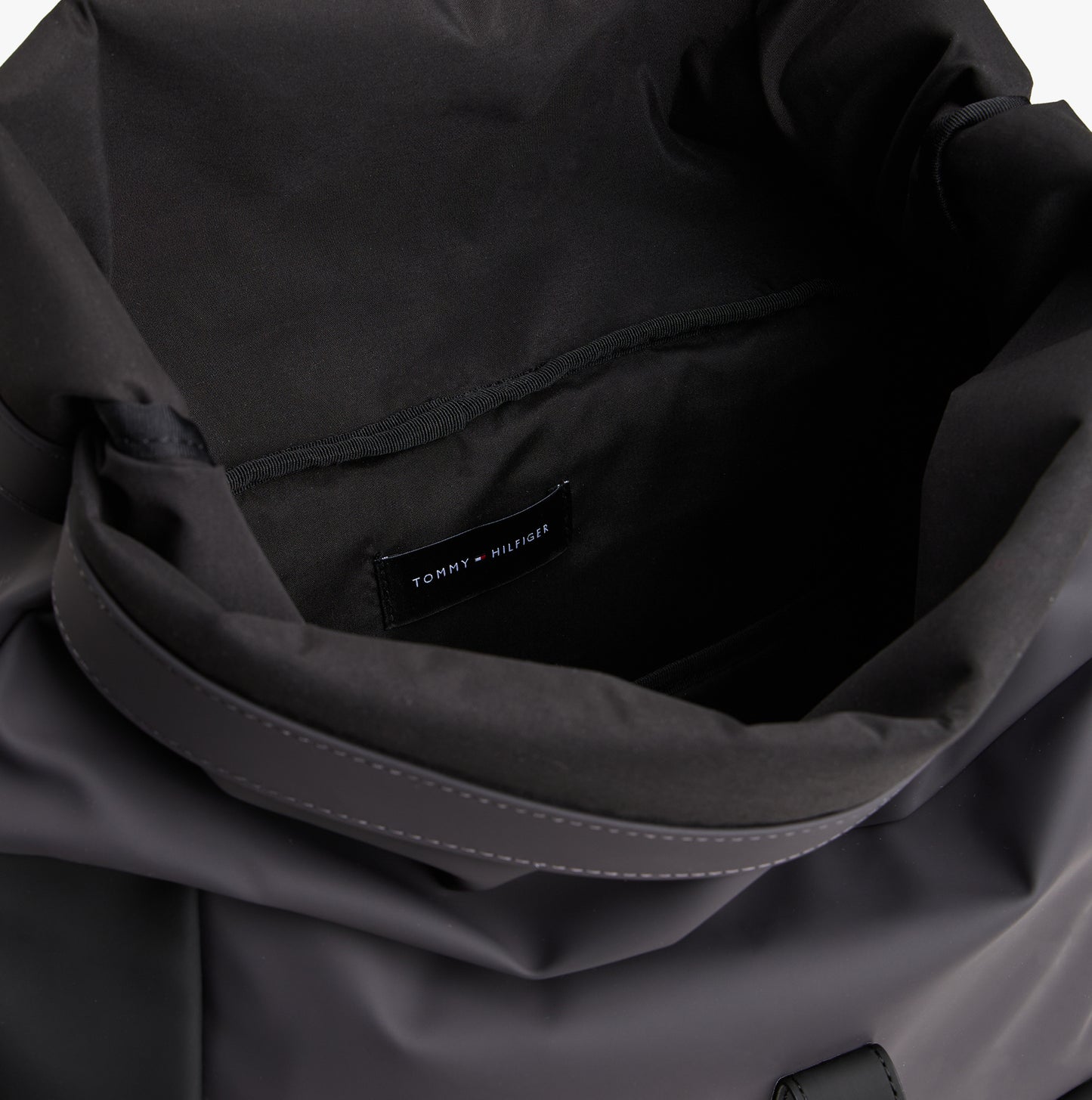 Tommy Hilfiger Mens Roll Top Backpack Charcoal Gray