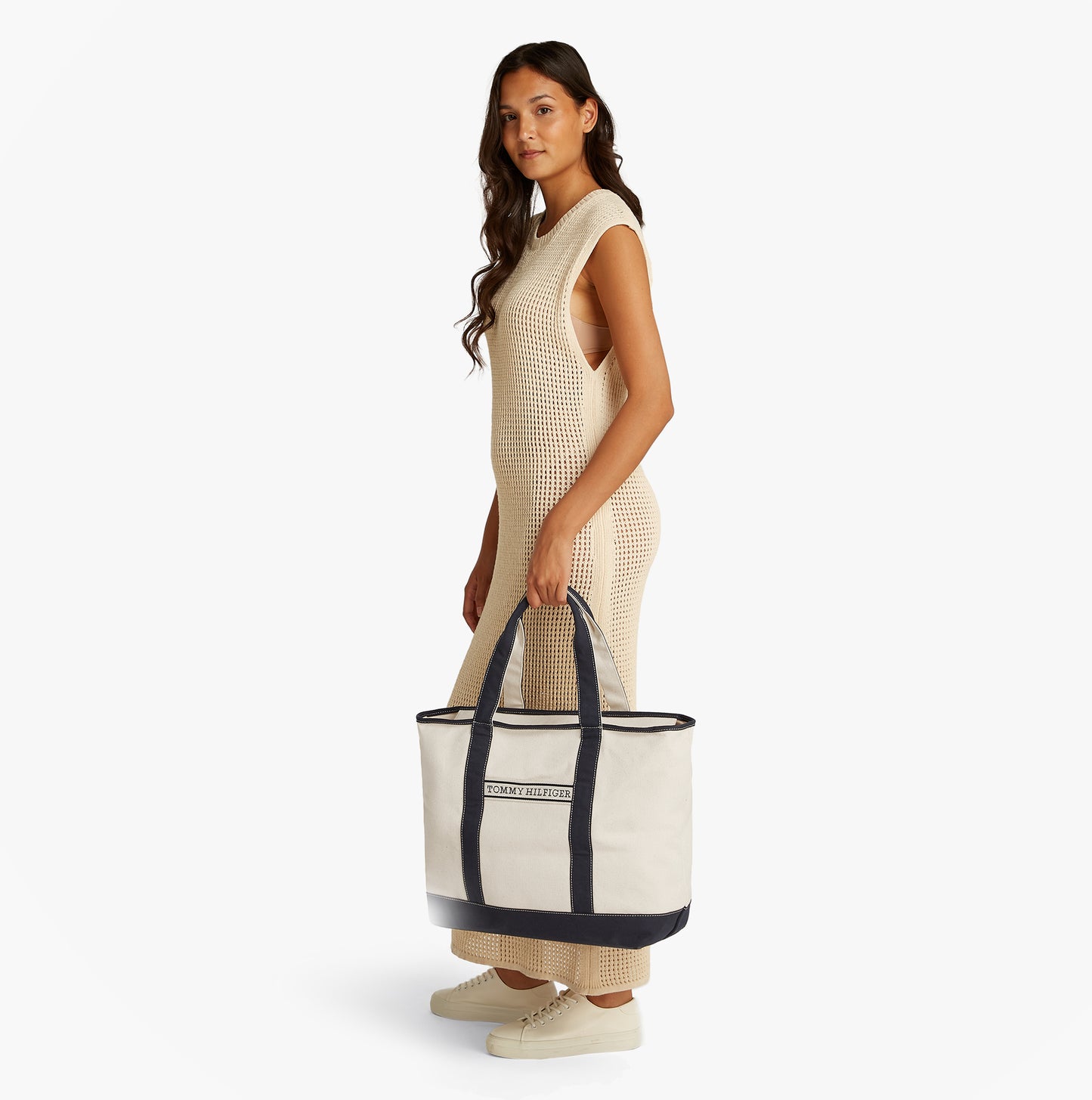 Tommy Hilfiger CANVAS BEACH Womens Tote Bag Space Blue