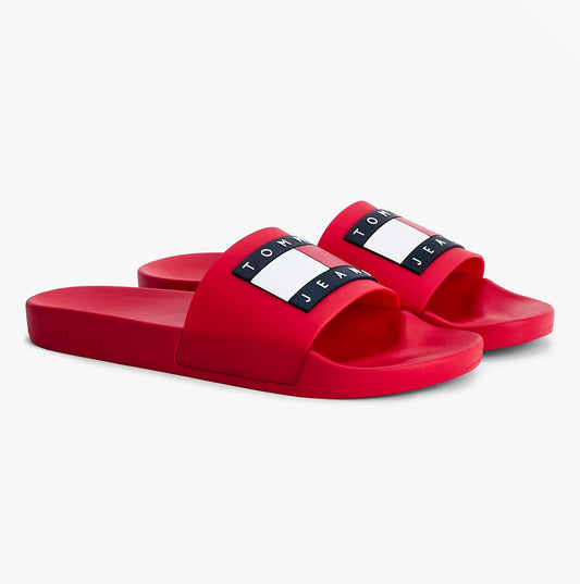 Tommy Hilfiger TJ POOL SLIDES Mens Slides Deep Crimson