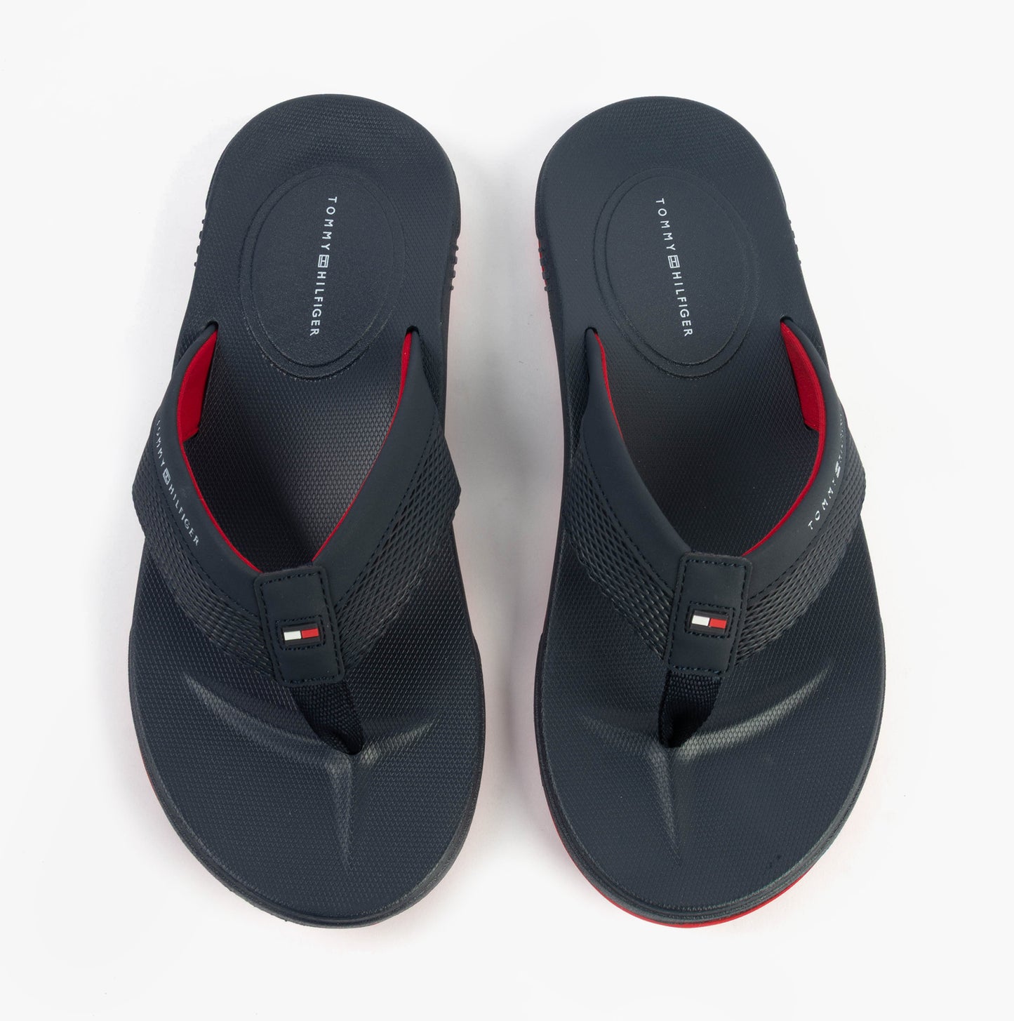Tommy Hilfiger CONTRAST TEXTURE Mens Flip Flops Desert Sky
