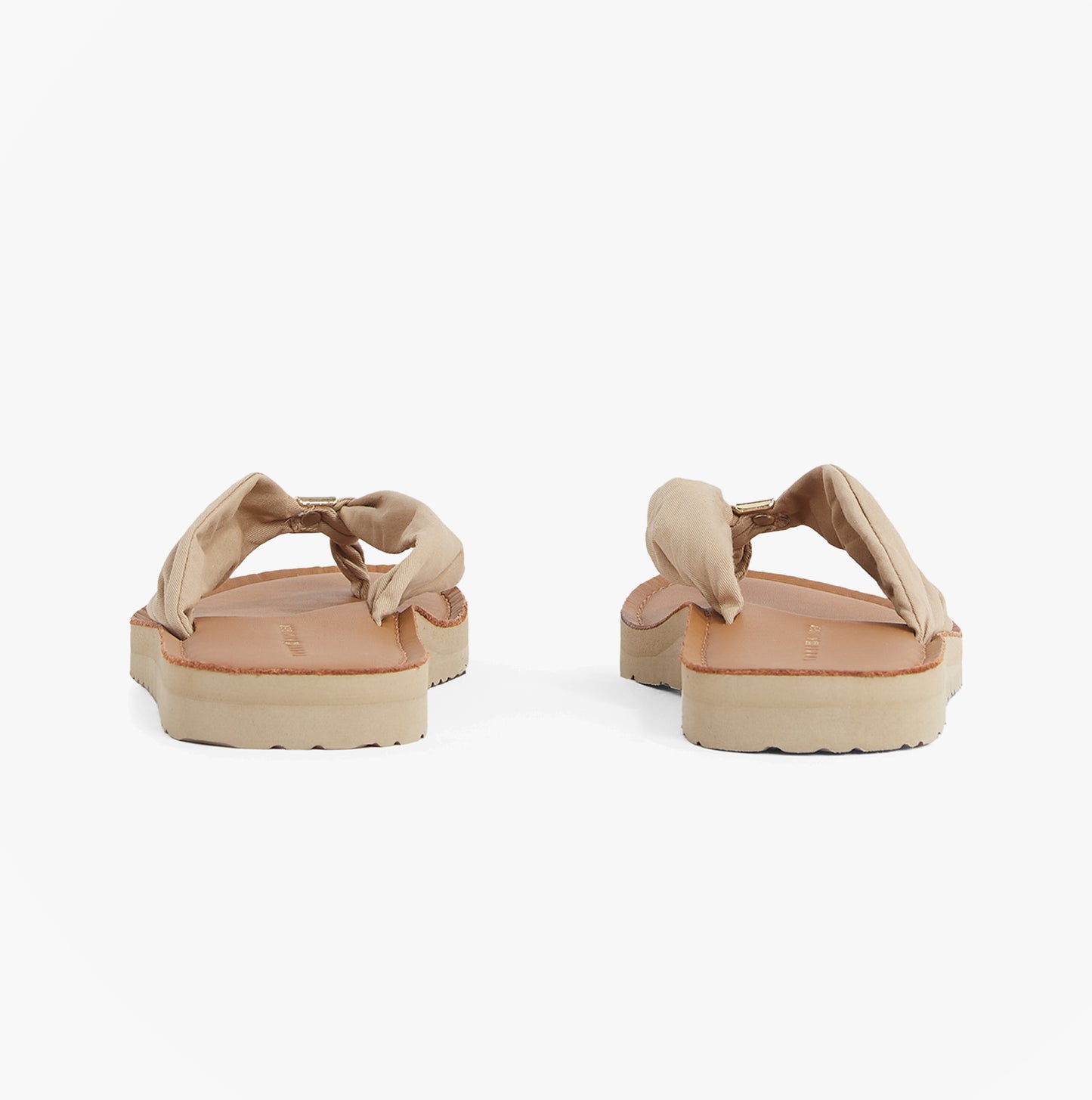 Tommy Hilfiger Monogram Plaque Womens Flip-Flop Beige