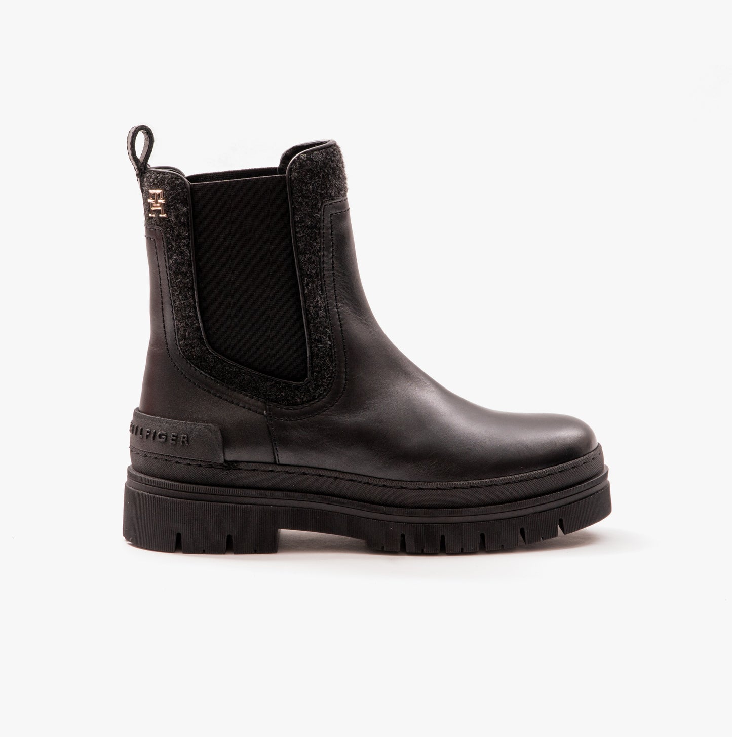 Tommy Hilfiger FEMININE FELT CHELSEAIE Womens Boots Black