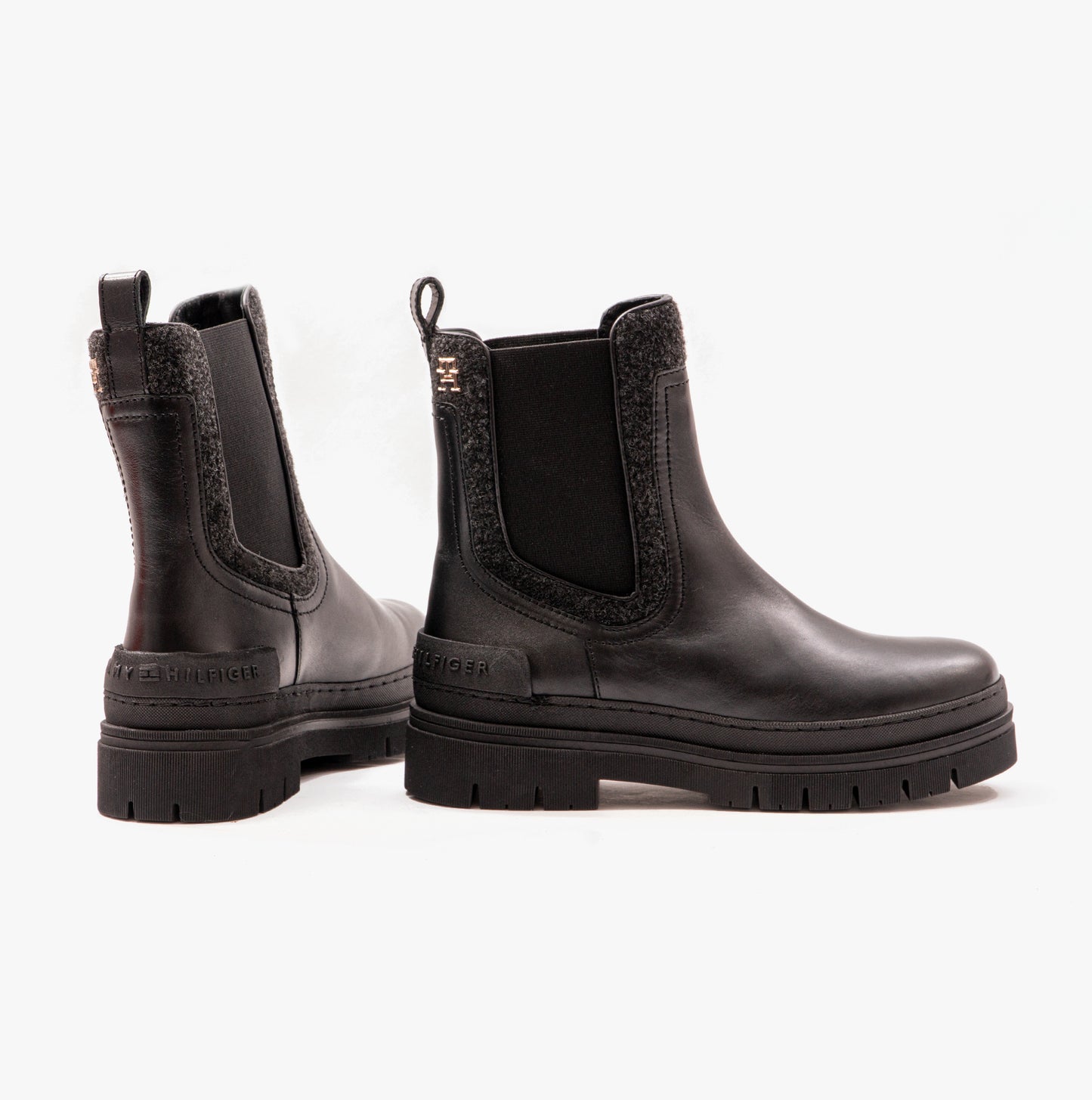Tommy Hilfiger FEMININE FELT CHELSEAIE Womens Boots Black