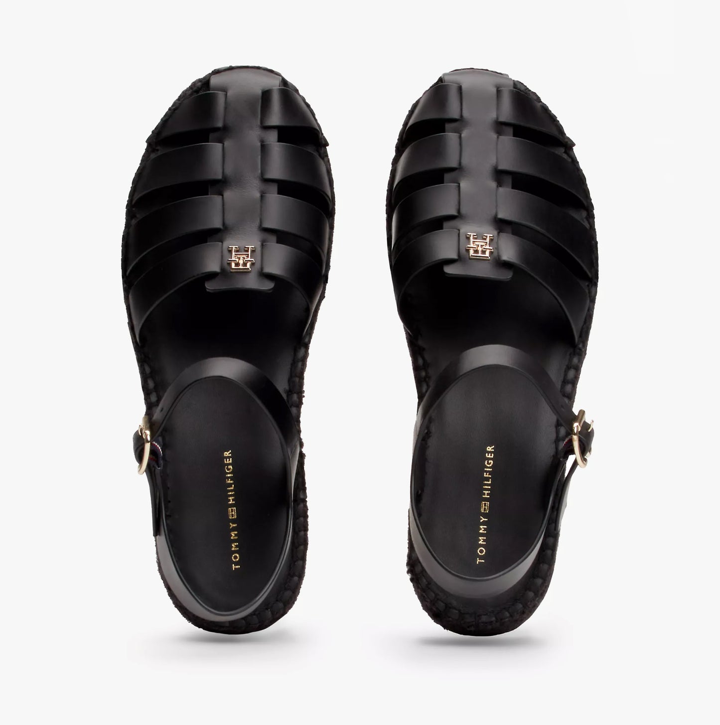 Tommy Hilfiger AUTHENTIC LEATHER Womens Espadrilles Black