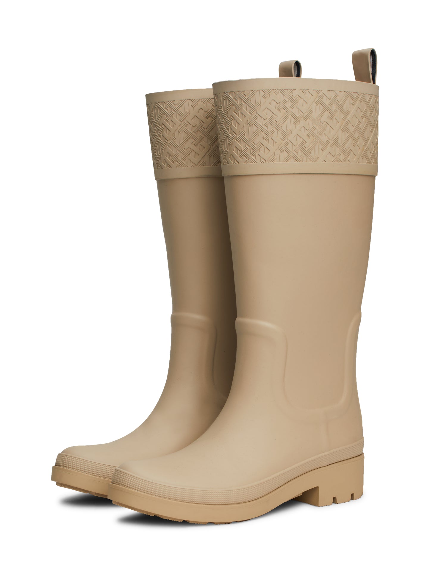 Tommy Hilfiger RUBBER Womens Welly Boots Beige