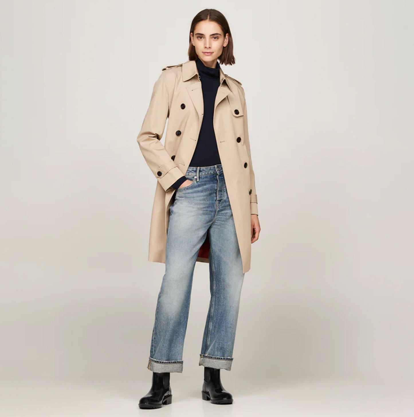 Tommy Hilfiger FLAG Womens Rainboots Beige