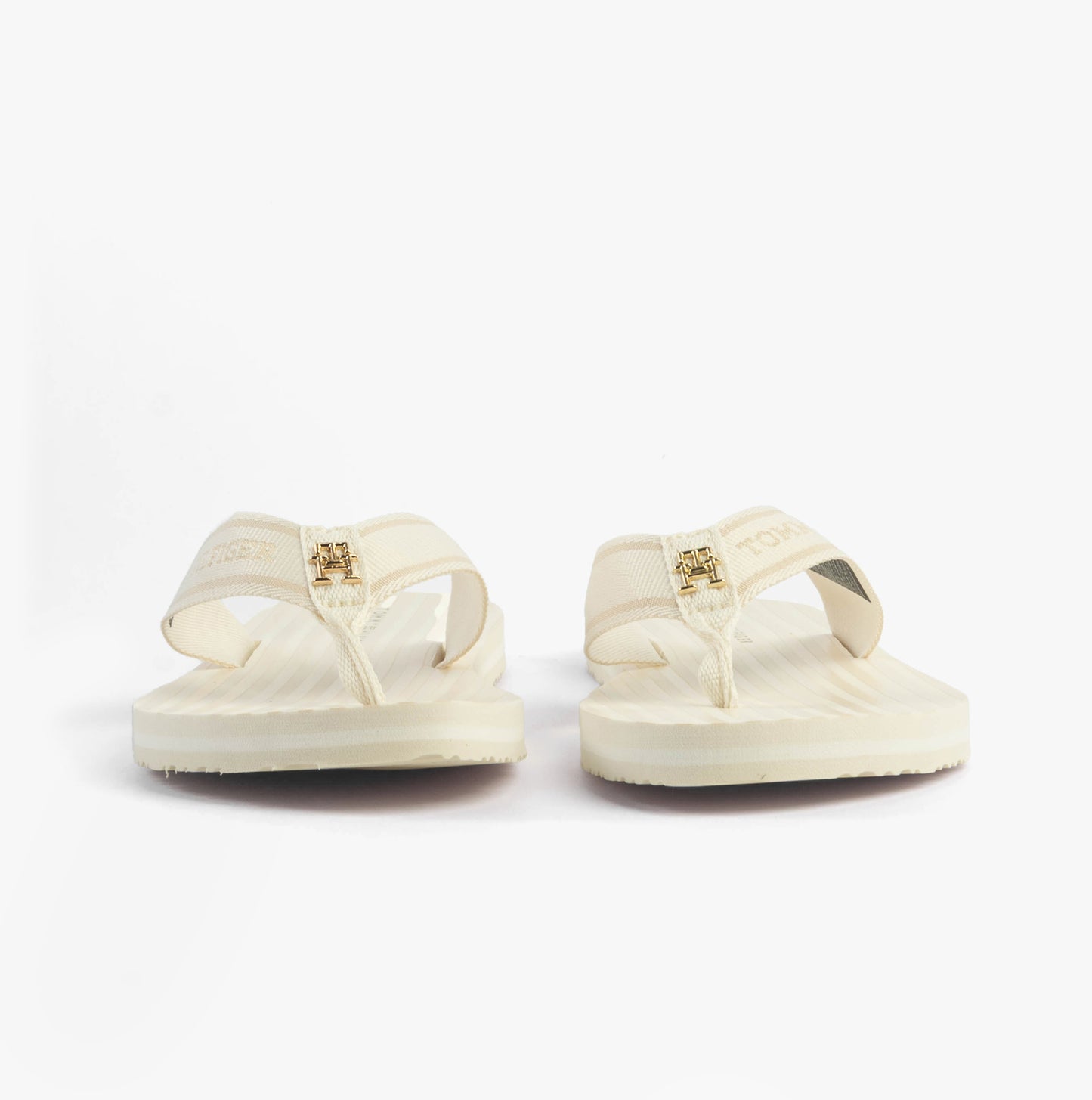 Tommy Hilfiger STRIPES LOGO Womens Flip-Flops Ivory