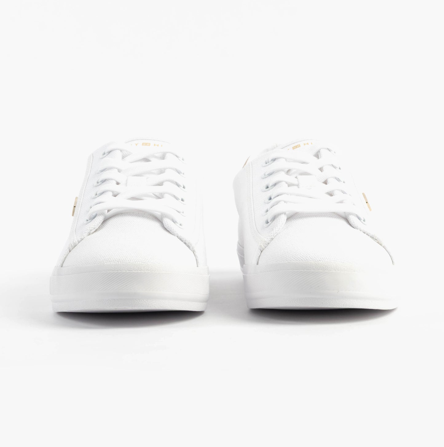 Tommy Hilfiger CANVAS METALLIC HEEL Womens Trainers White