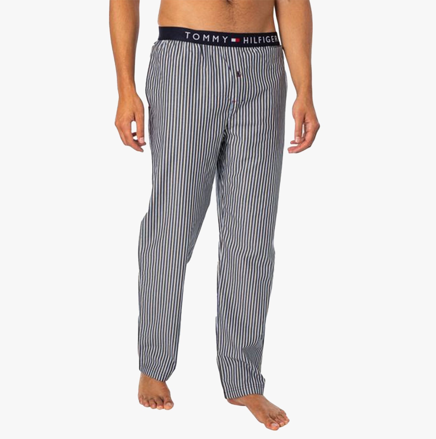 Tommy Hilfiger TH ORIGINAL WOVEN PRINT Mens Lounge Trousers Beatrice Stripe Desert Sky