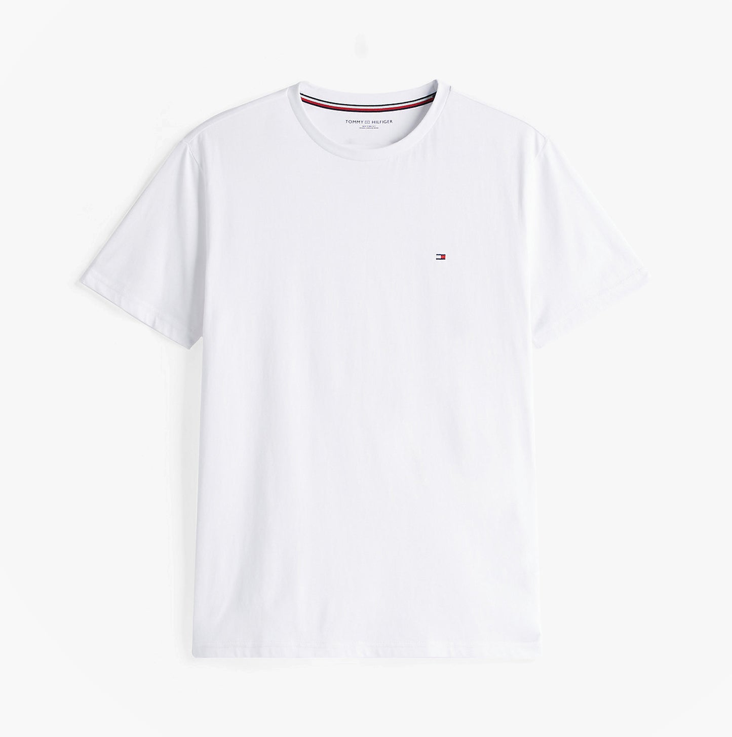Tommy Hilfiger PURE COTTON Mens T-Shirt & Shorts Pyjama Set White / Grid Plaid