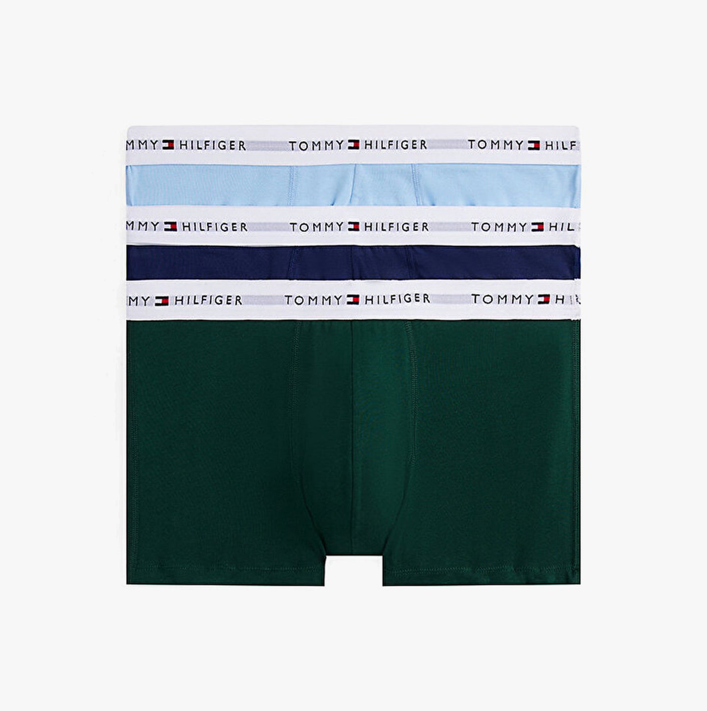 Tommy Hilfiger Mens 3 Pack Logo Waistband Trunks Multi