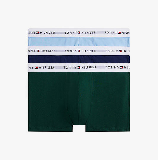 Tommy Hilfiger Mens 3 Pack Logo Waistband Trunks Multi