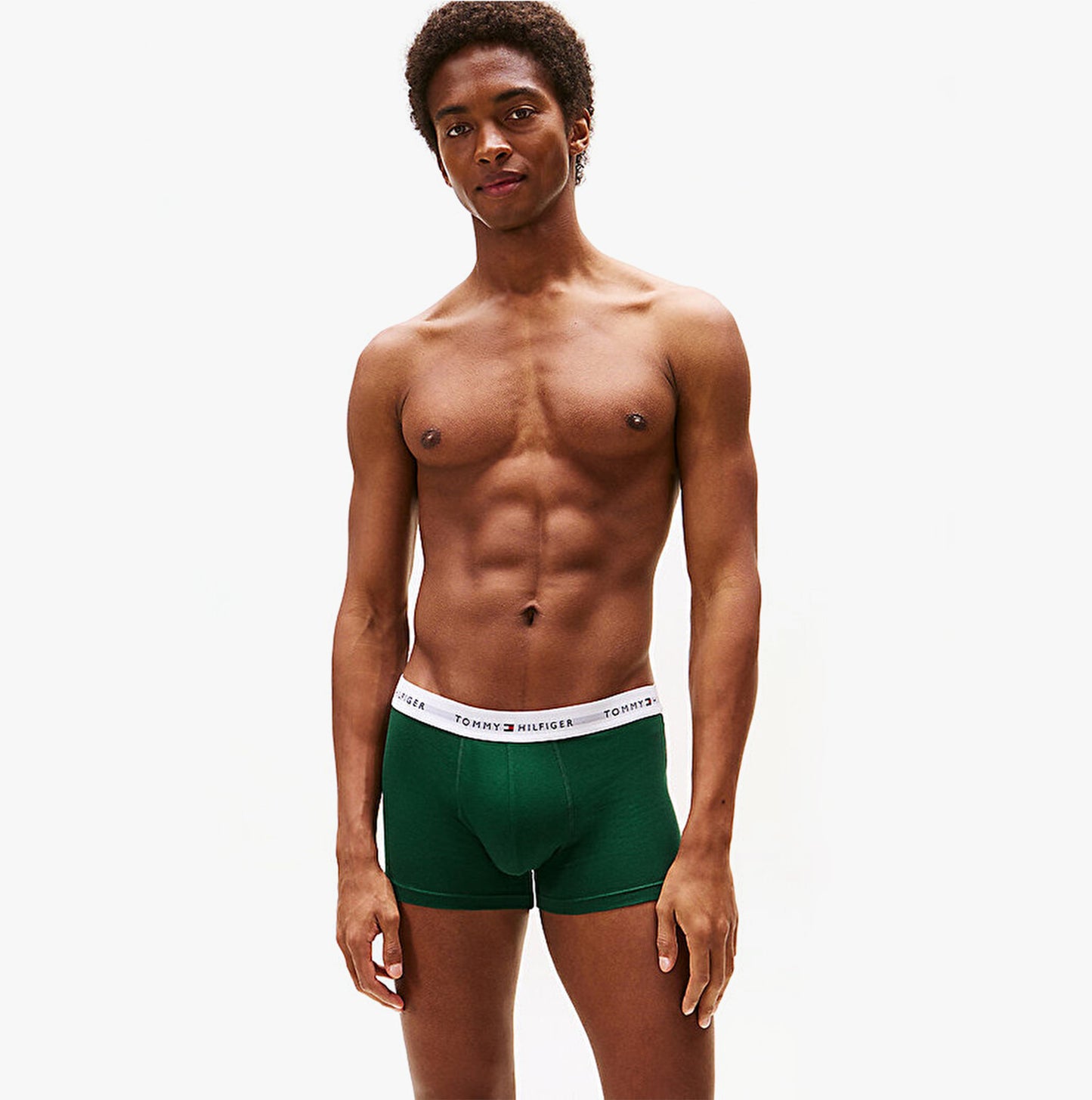 Tommy Hilfiger Mens 3 Pack Logo Waistband Trunks Multi