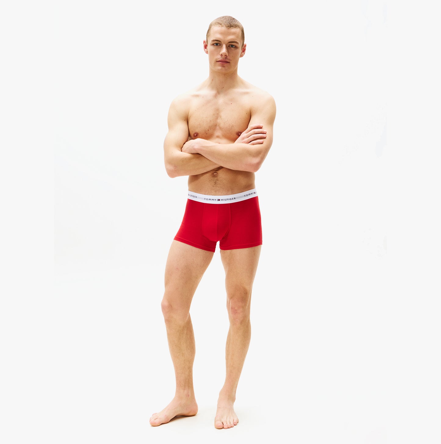 Tommy Hilfiger 3 Pack Trunk Mens Trunks Desert Sky/White/Primary Red